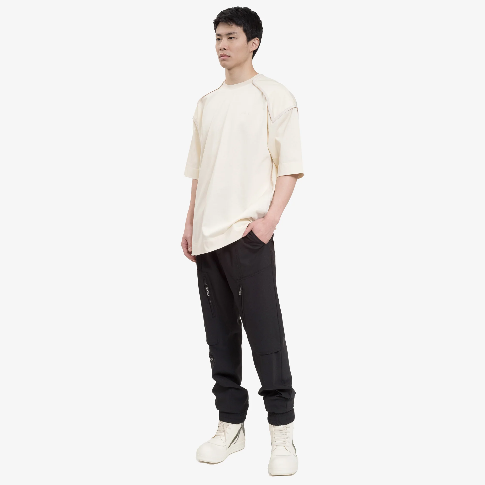 Piping Knit Collar T-Shirt - Image 2