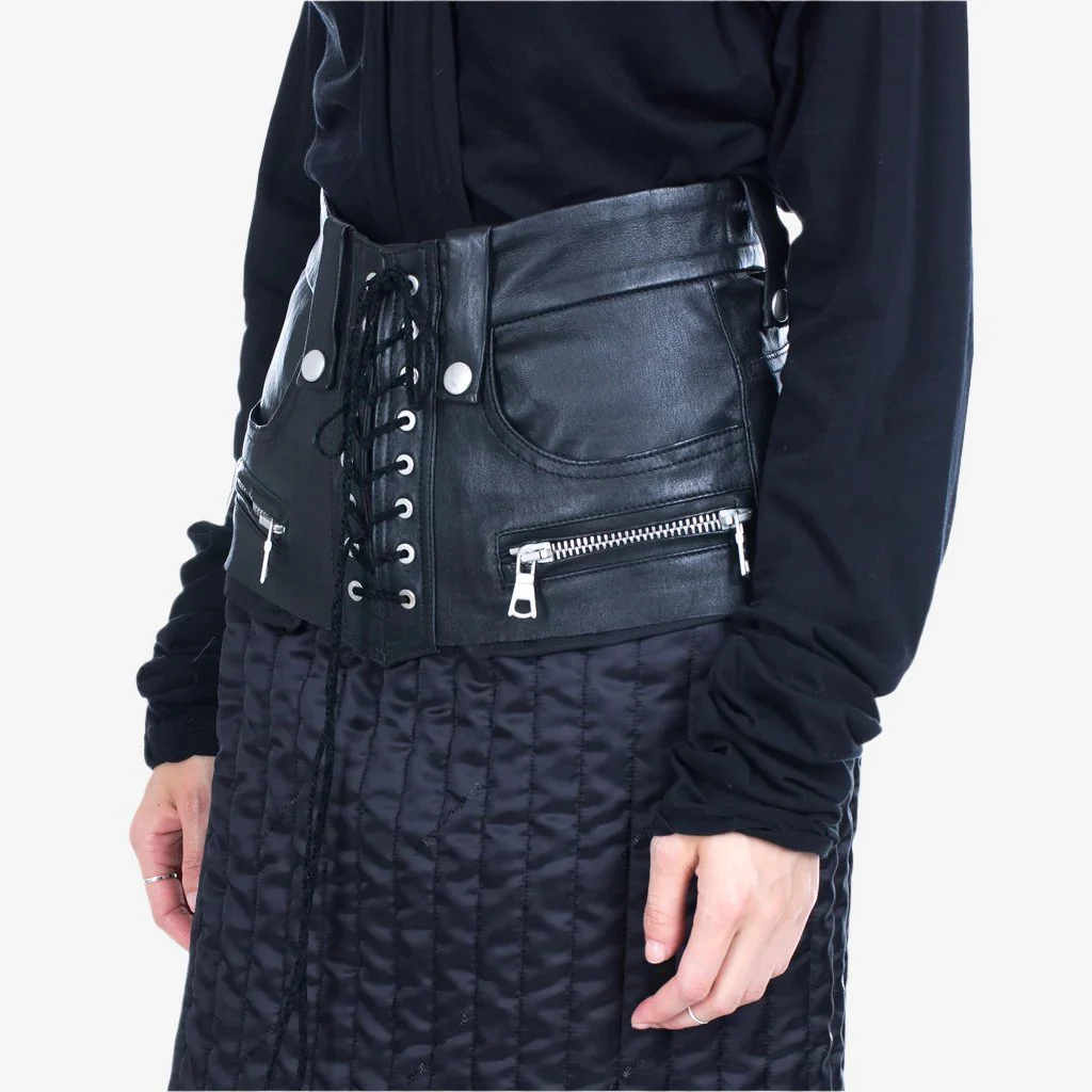 Womens Plonge Corset Lace Up Belt - Image 3