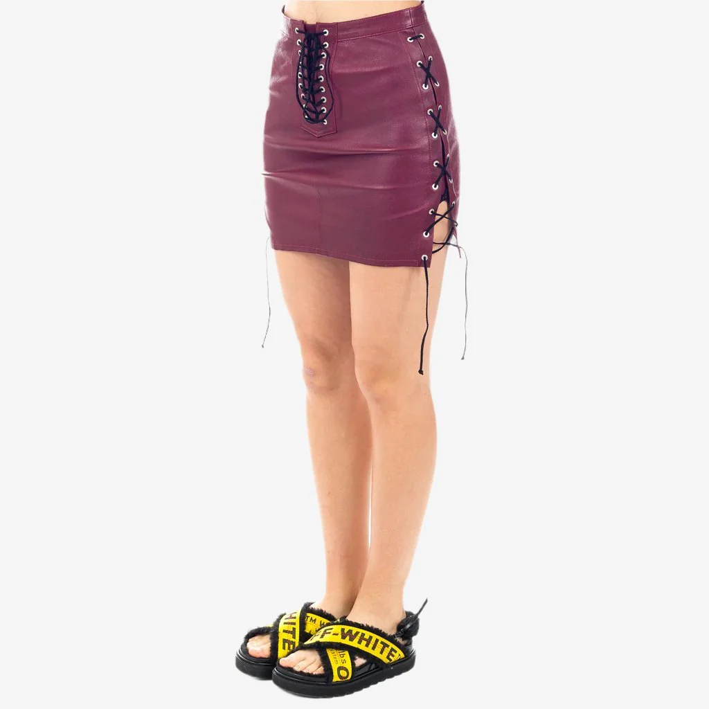Womens Plonge Side Lace Up Skirt - Image 3