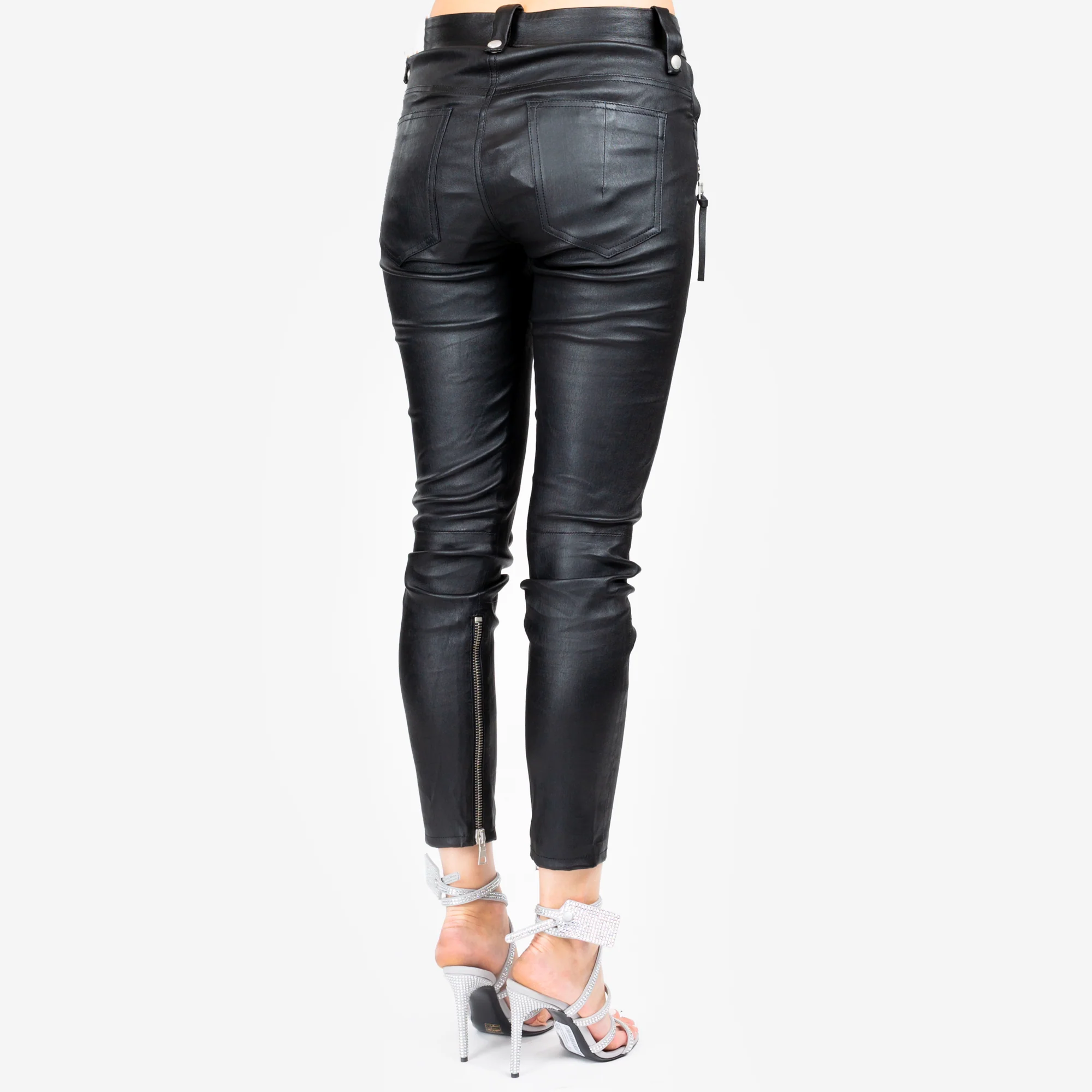 Womens Plonge Skinny Lace Up Pants - Image 3