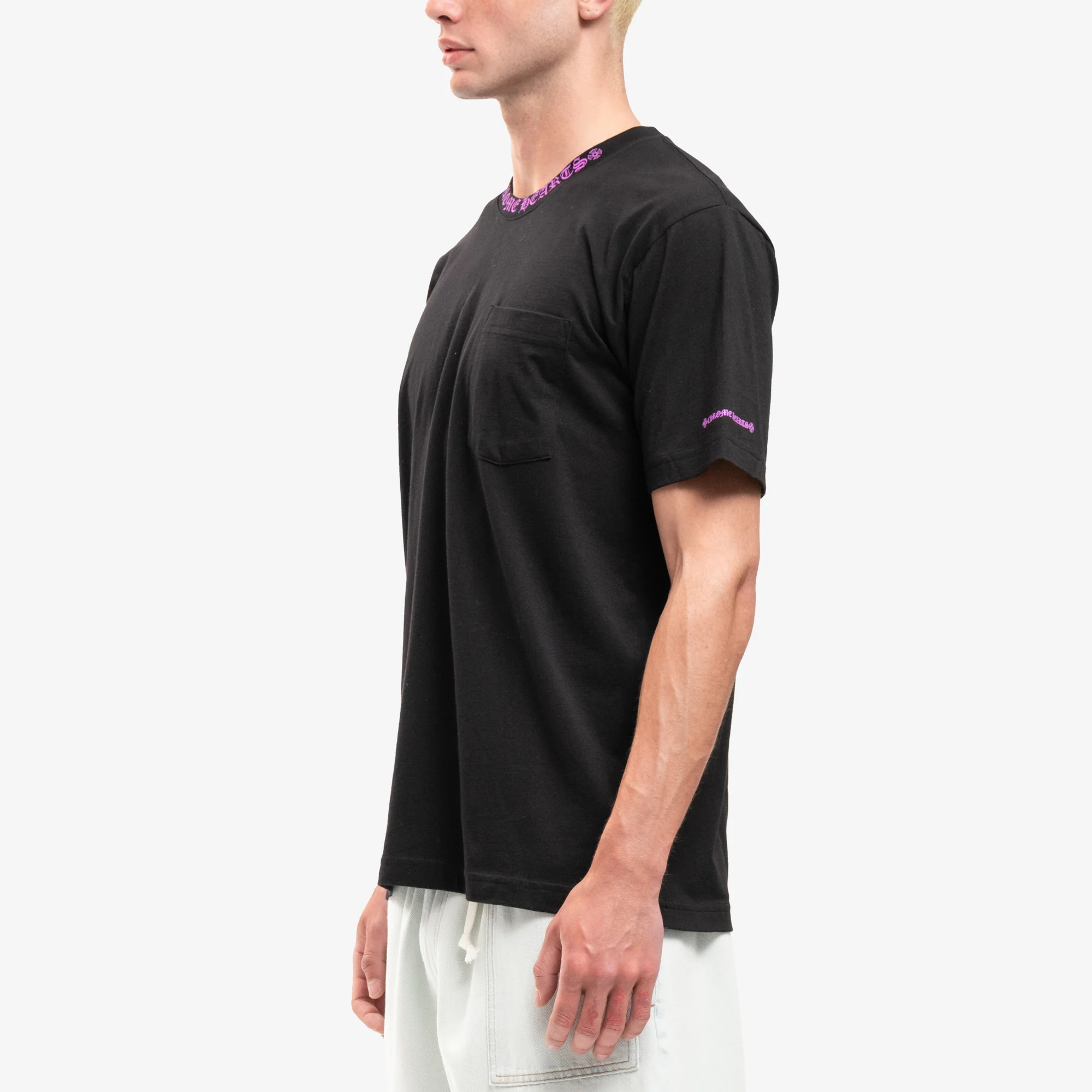 Purple Collar Script T-Shirt - Image 3