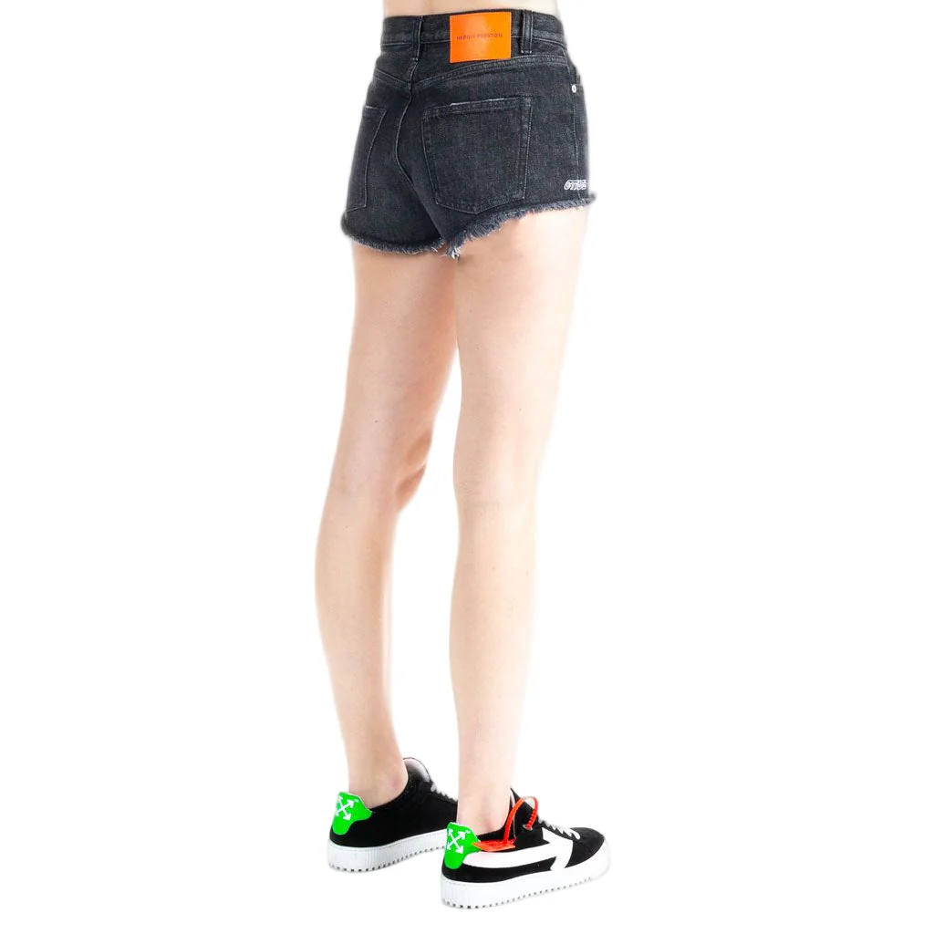 Womens Raw Edge Denim Shorts - Image 3