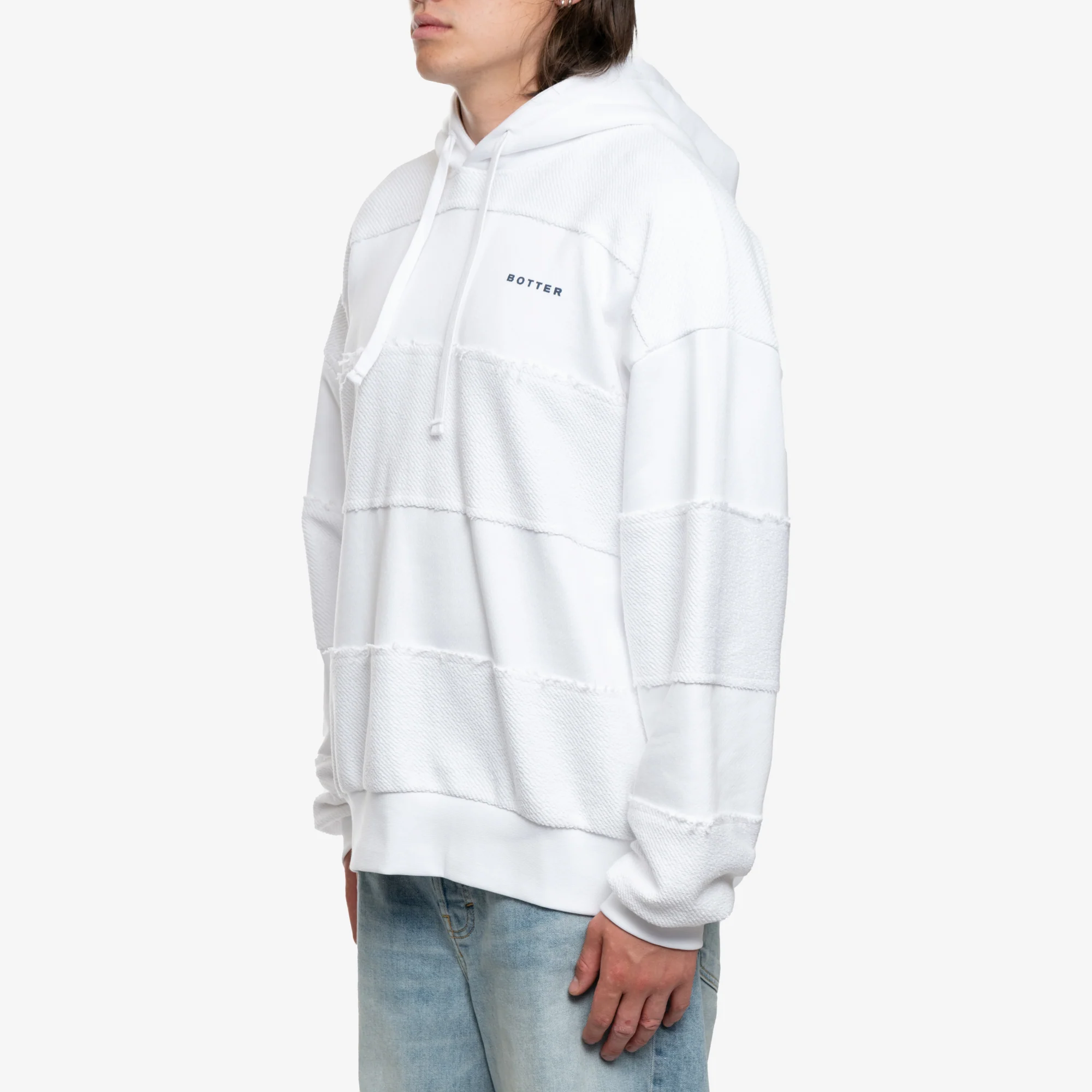 Raw Edge Stripe Hoodie - Image 3