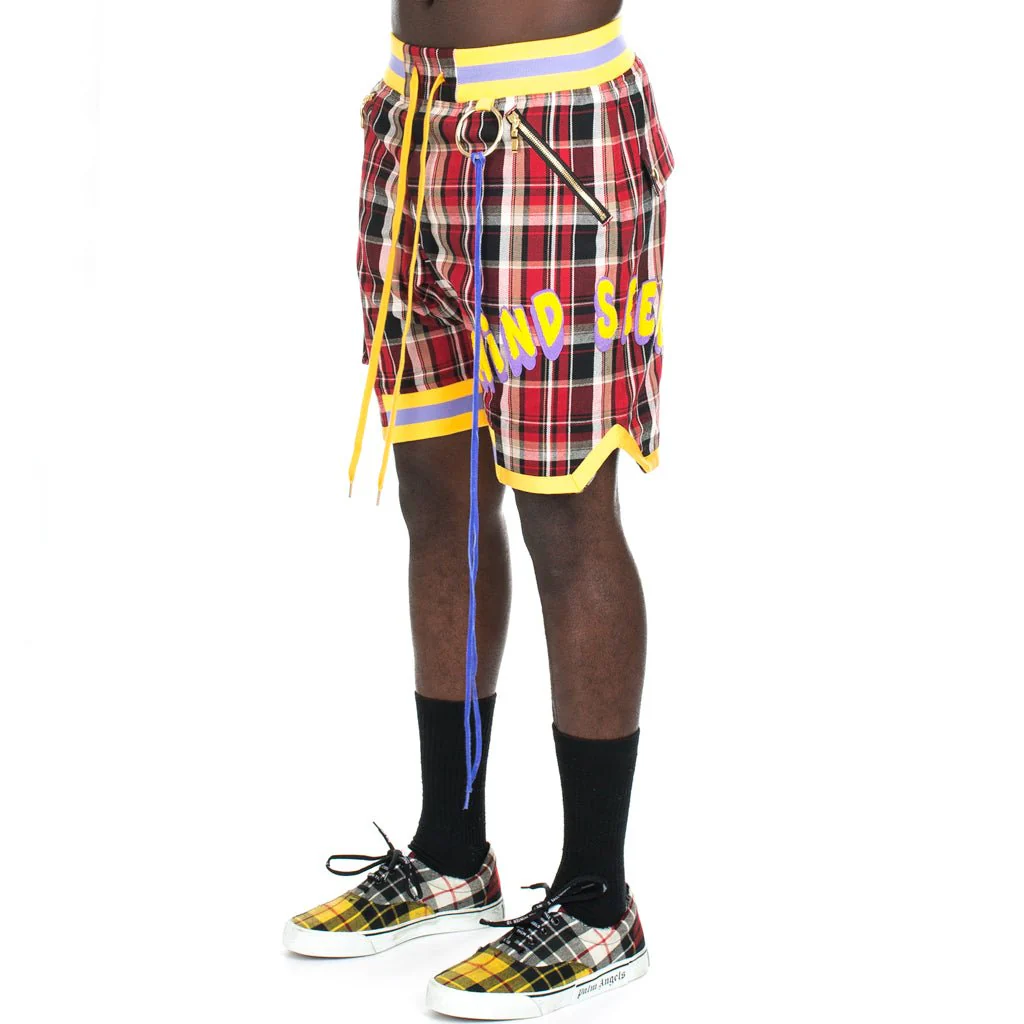 Red Check Patch Shorts - Image 2