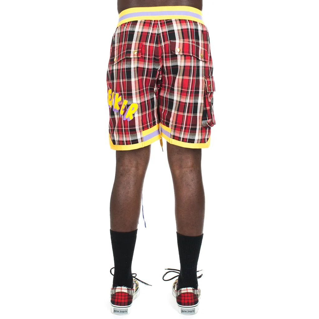 Red Check Patch Shorts - Image 3