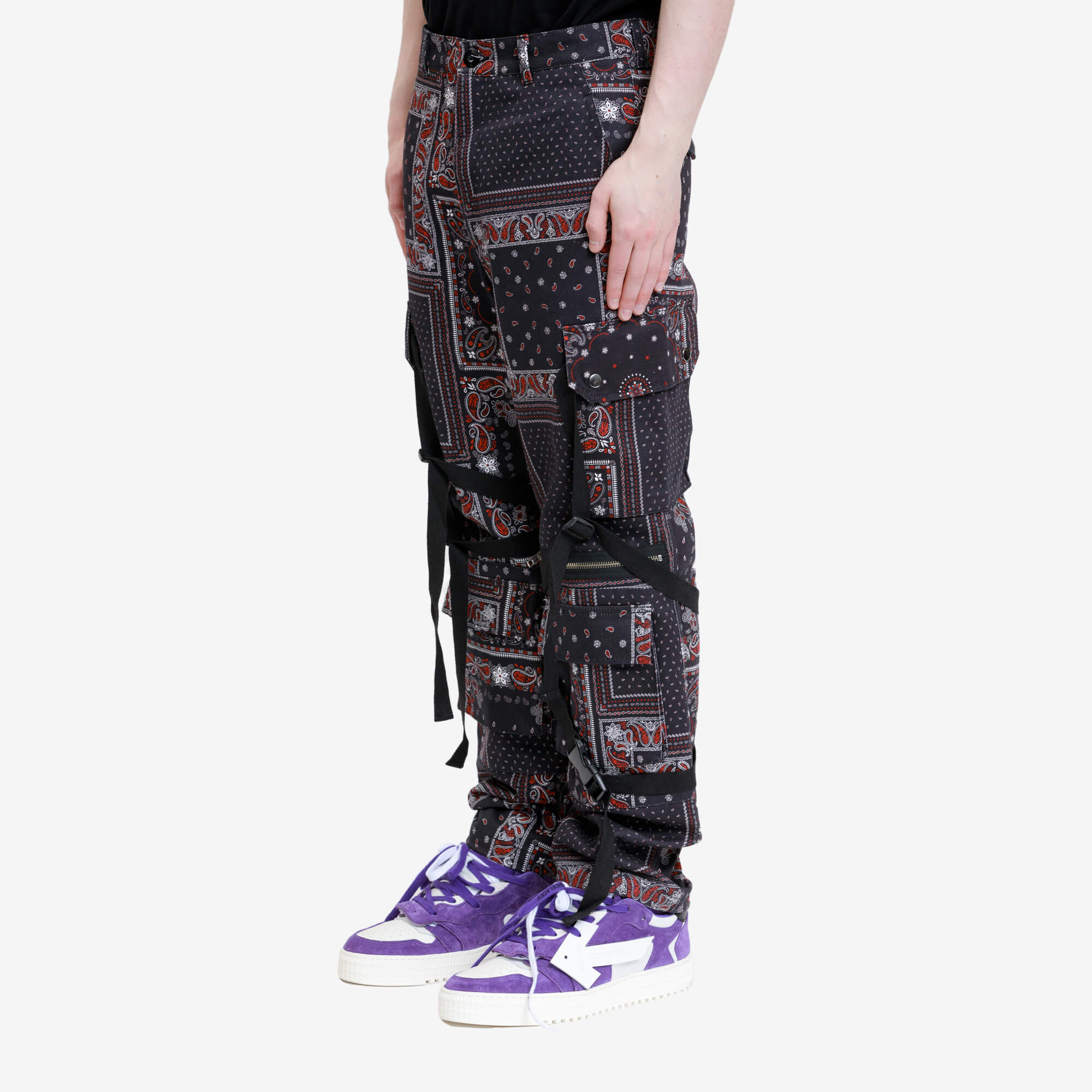 Red Paisley Bondage Pants - Image 3