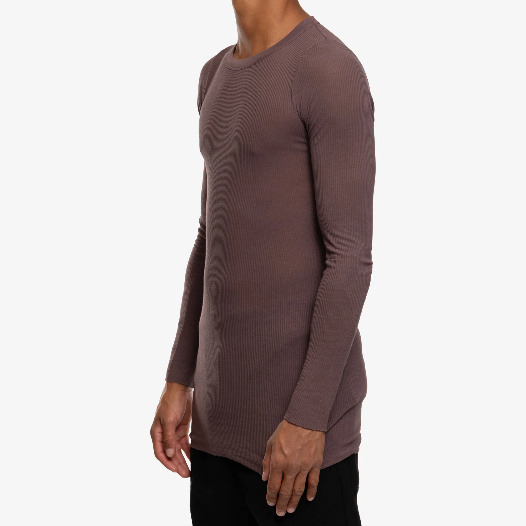 Rib Long Sleeve Amethyst T-Shirt - Image 3