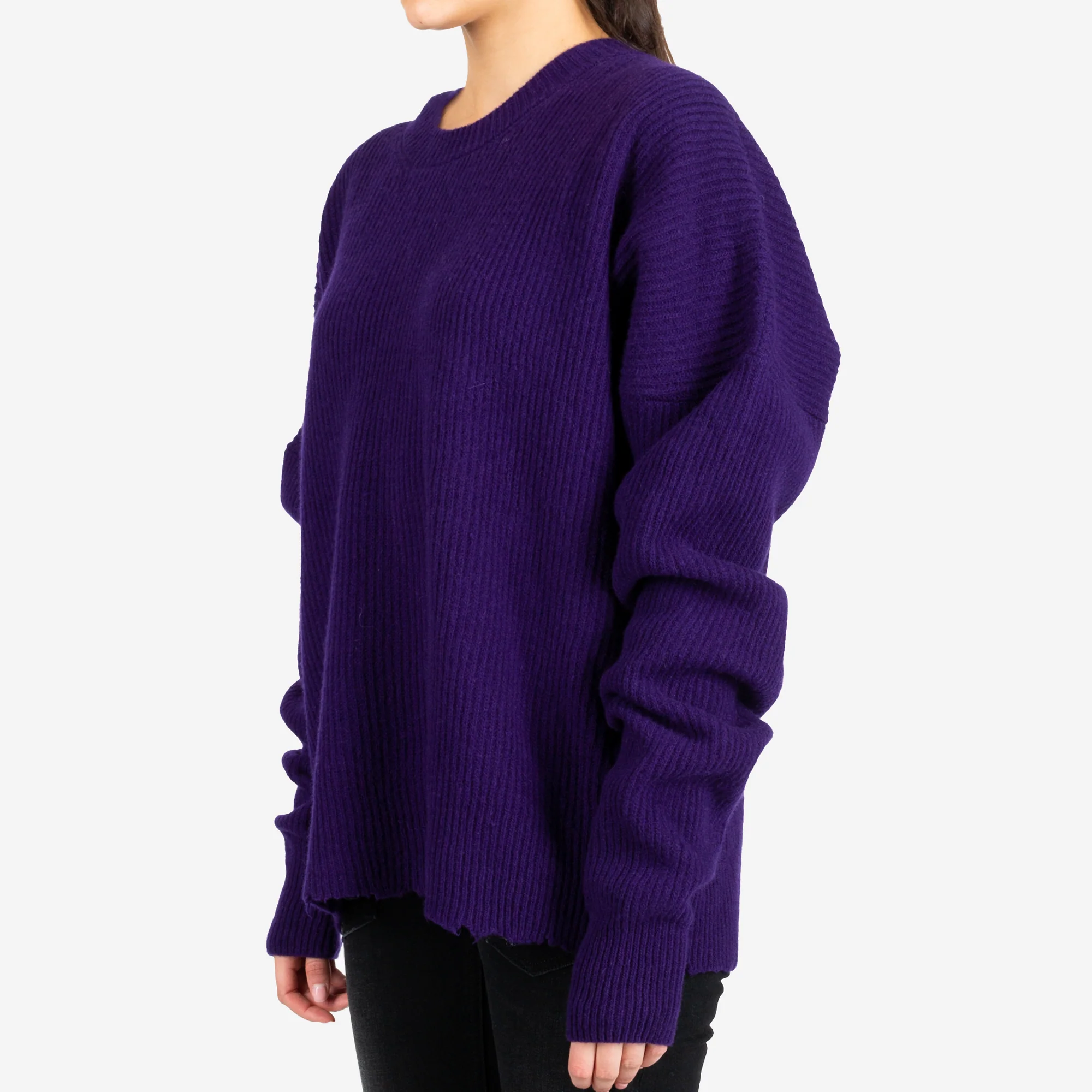 Womens Rib Oversized Chopped Sweater - Image 2