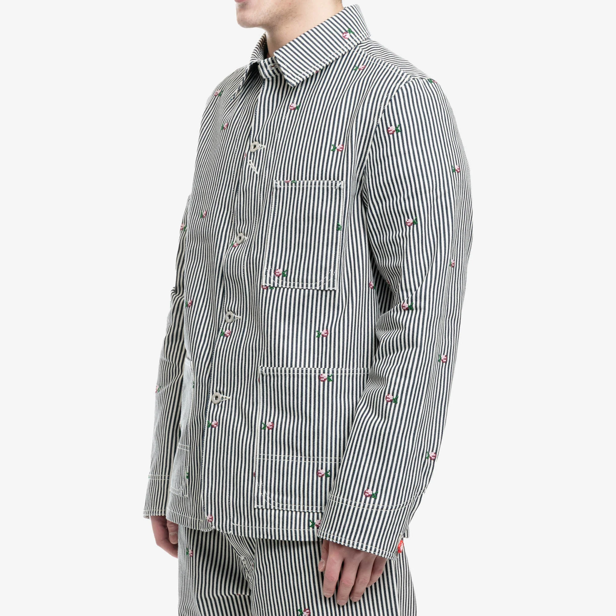 Rinse Striped Workwear Denim Jacket - Image 3