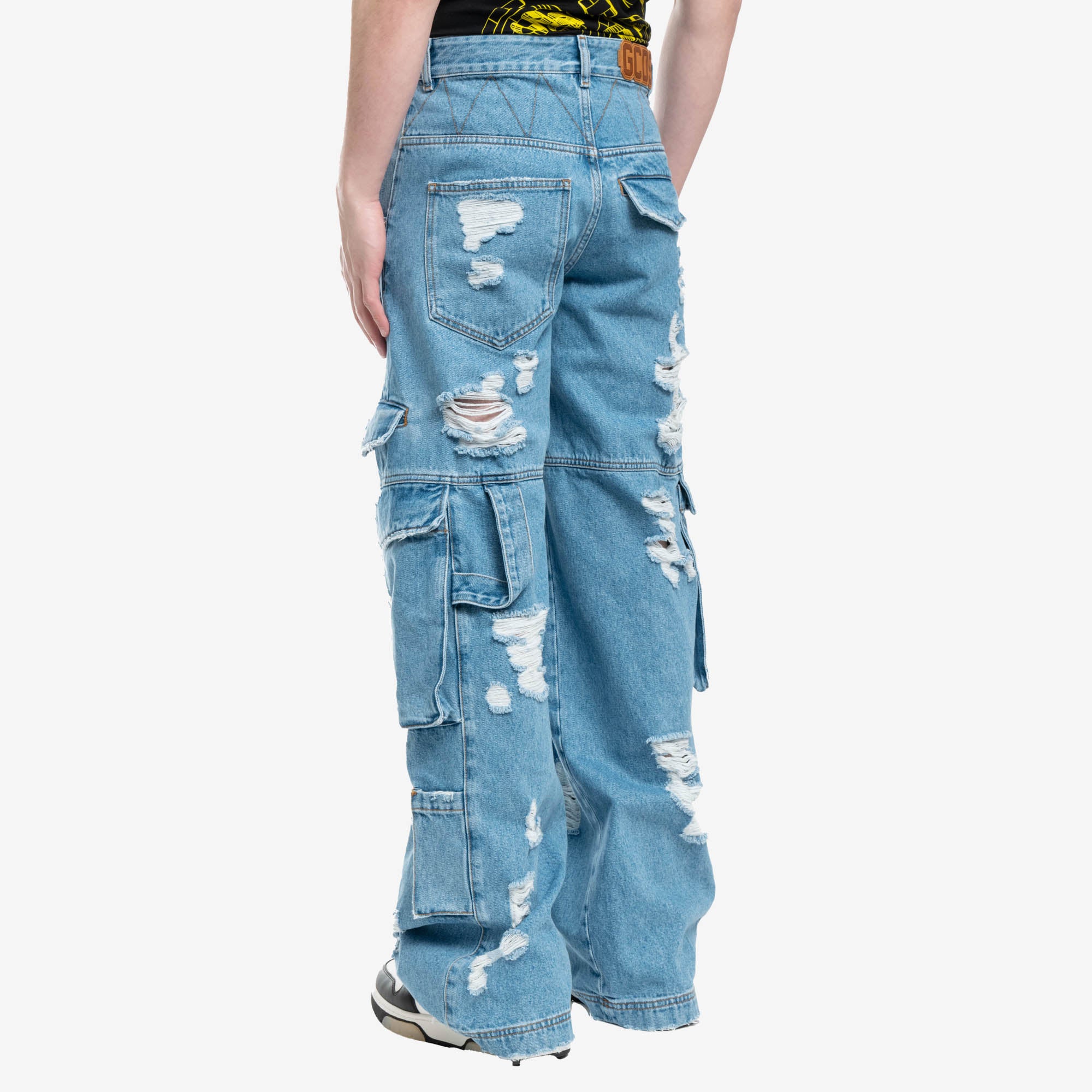 Ripped Ultracargo Denim Trousers - Image 4