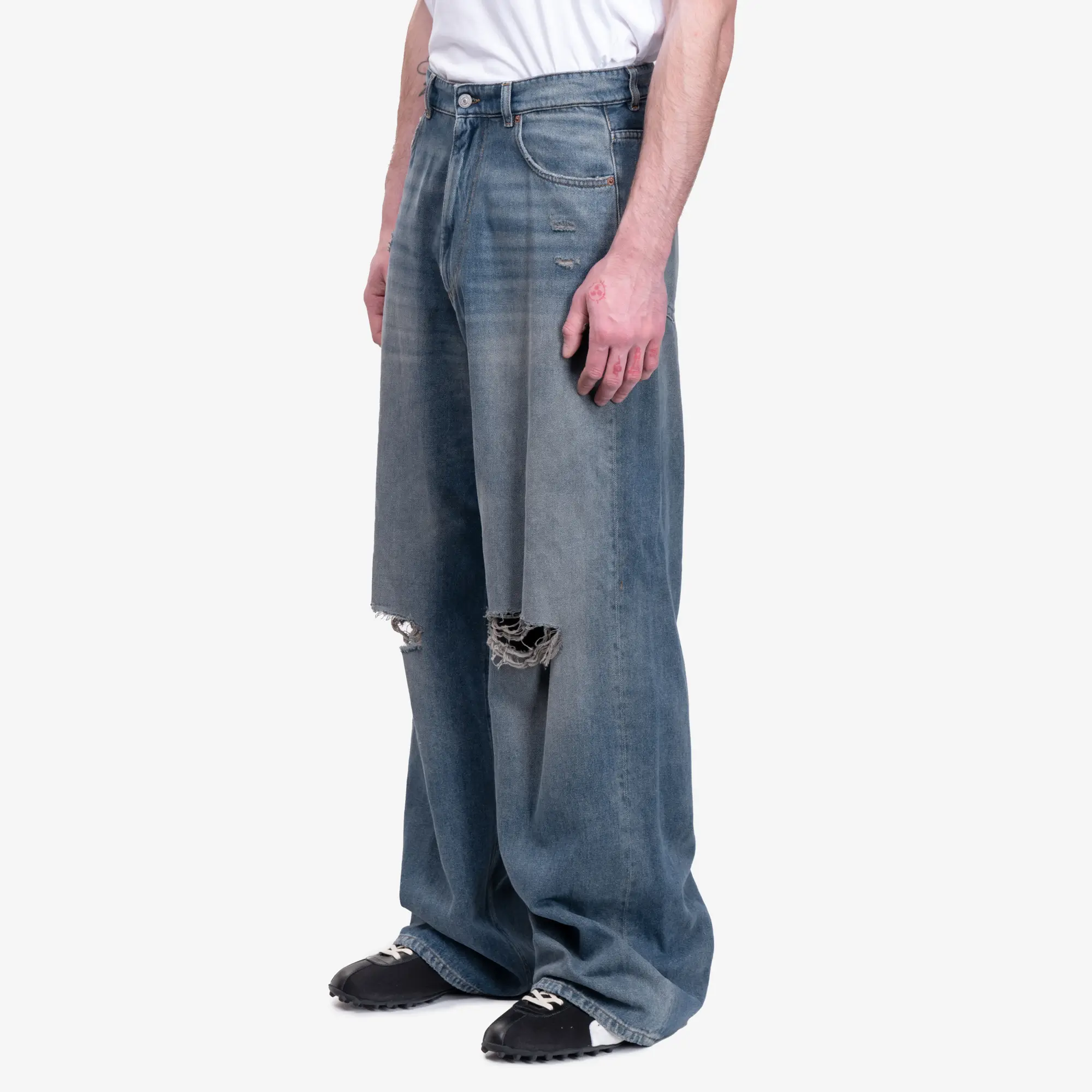 Ripped Wide Leg Jeans - Image 3