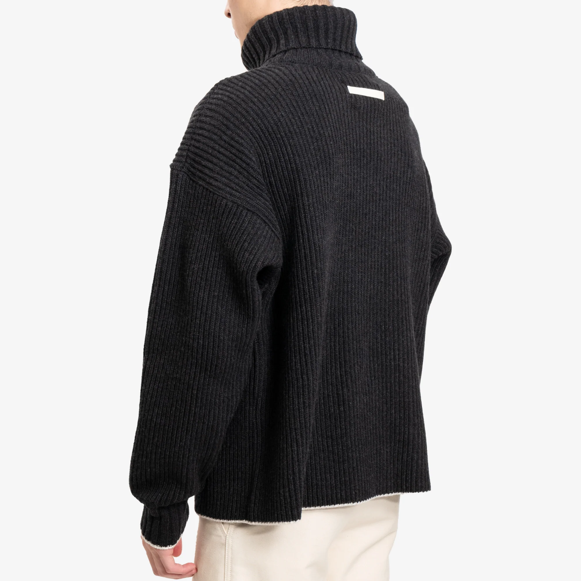 Roll Neck Wool Cashmere Sweater - Image 4