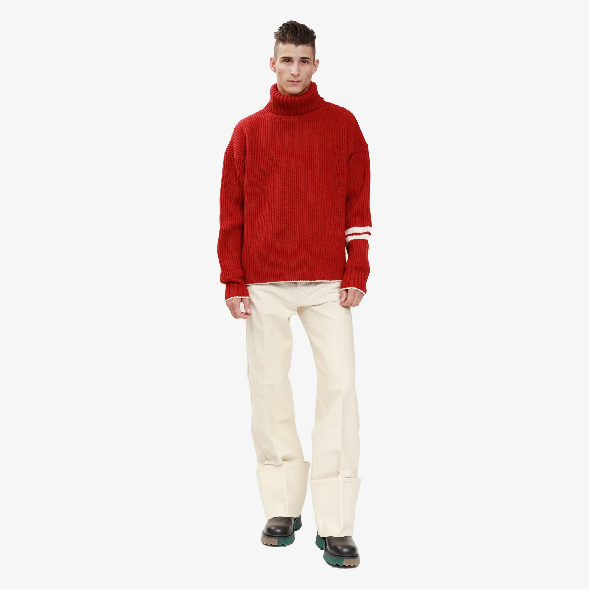 Roll Neck Wool Cashmere Sweater - Image 2