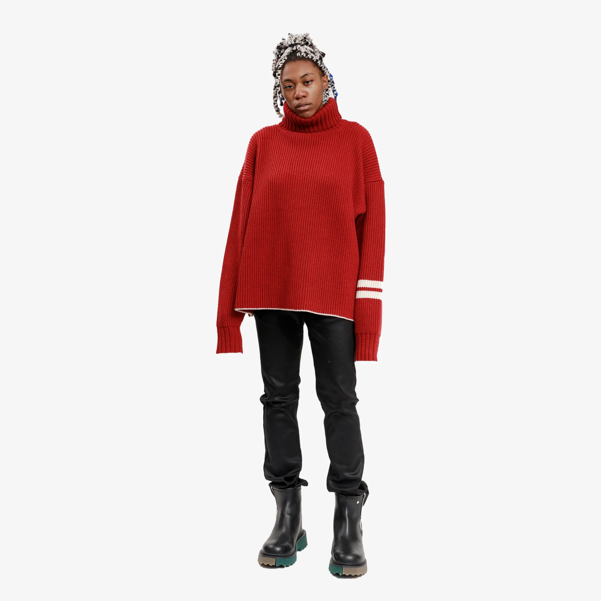 Roll Neck Wool Cashmere Sweater - Image 5