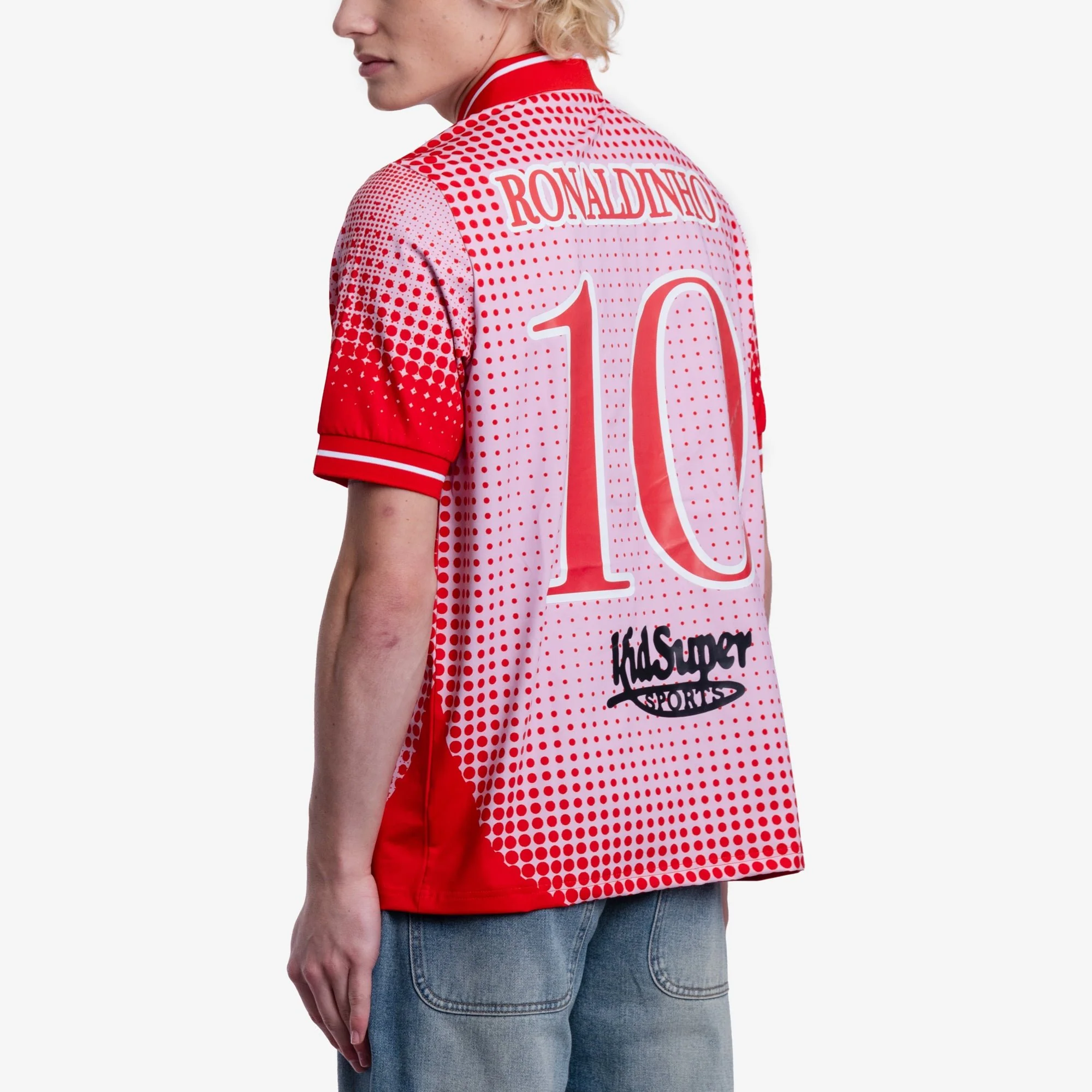 Ronaldinho Red Soccer Jersey - Image 4