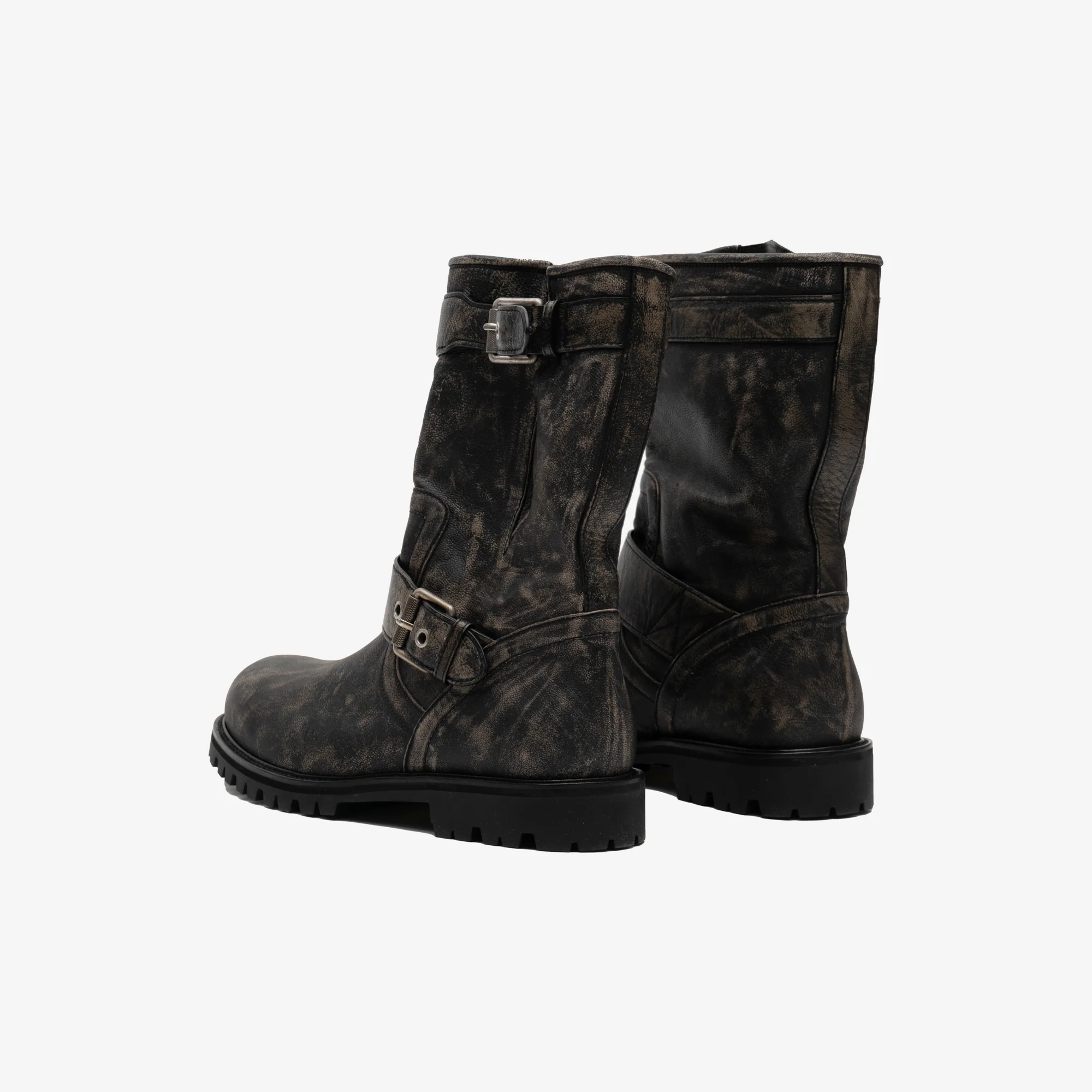 Runway Leather Buckle Boots - Image 5