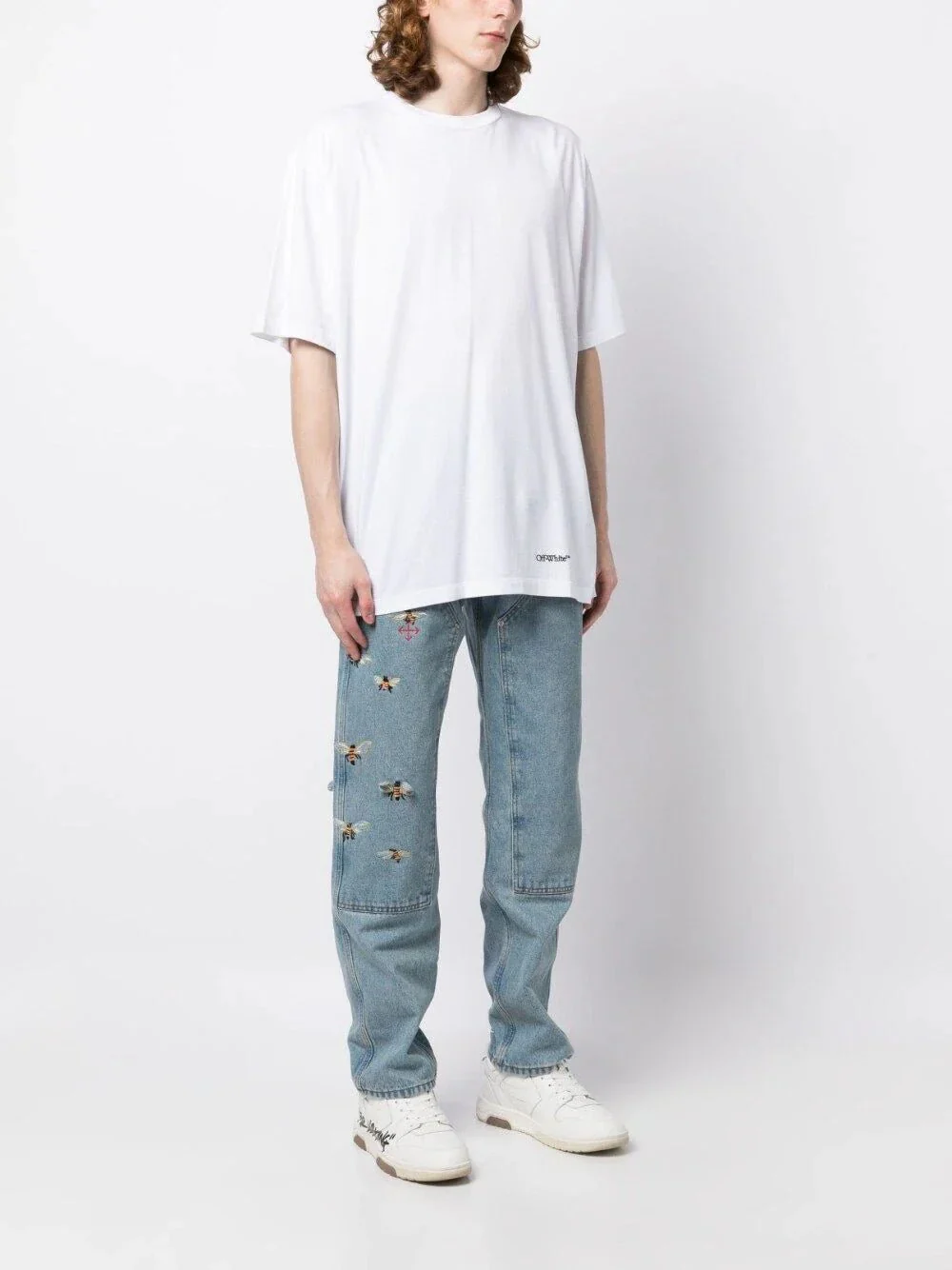 SCRIBBLE DIAG OVER S/S TEE WHITE BLACK - Image 4