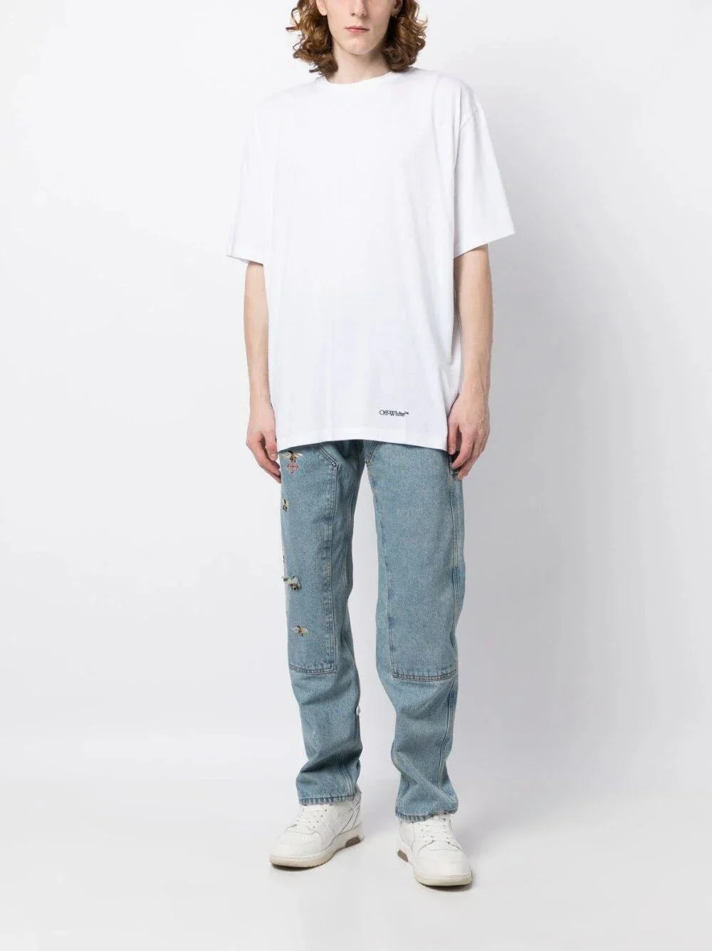 SCRIBBLE DIAG OVER S/S TEE WHITE BLACK - Image 5