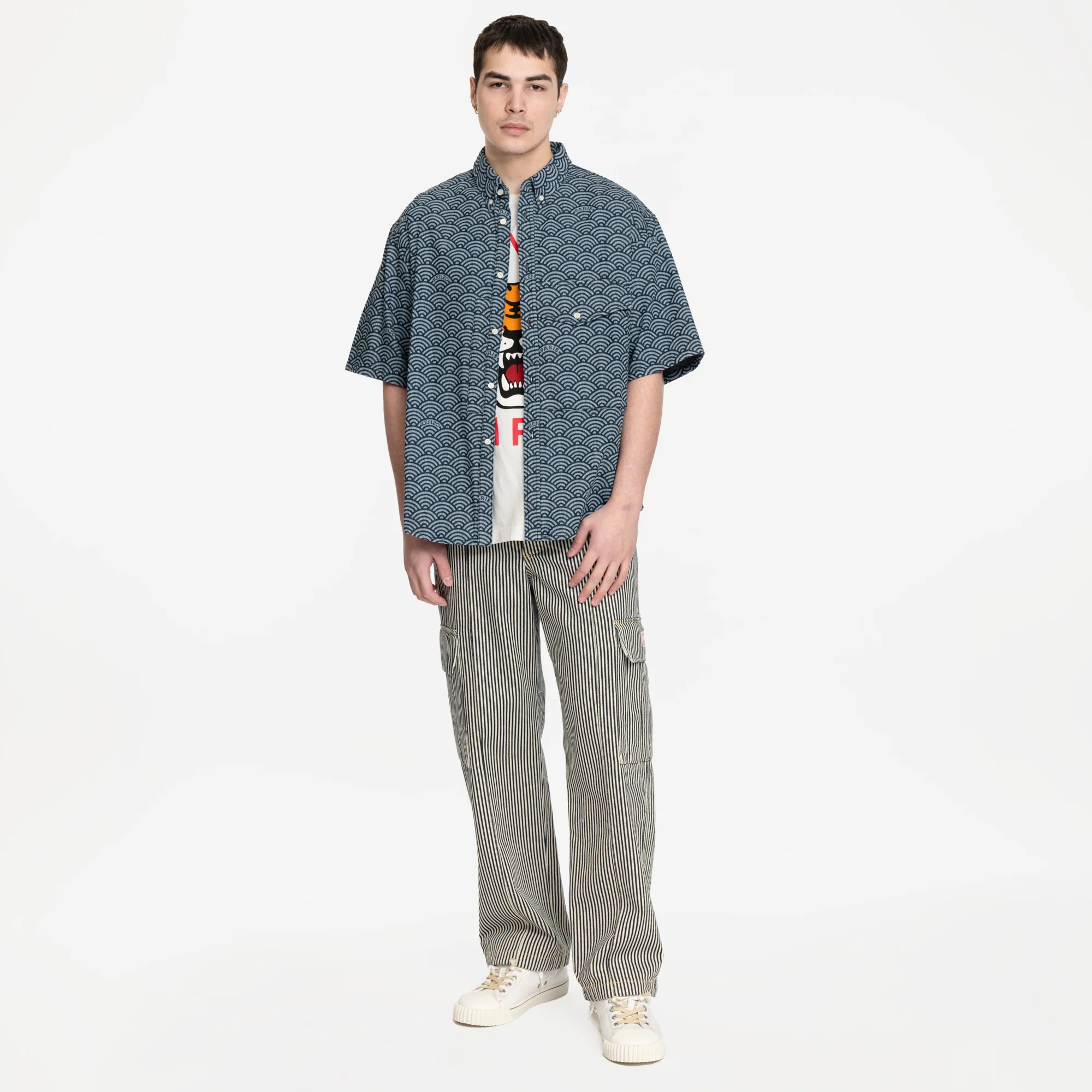 Seigaiha SS Denim Shirt - Image 2