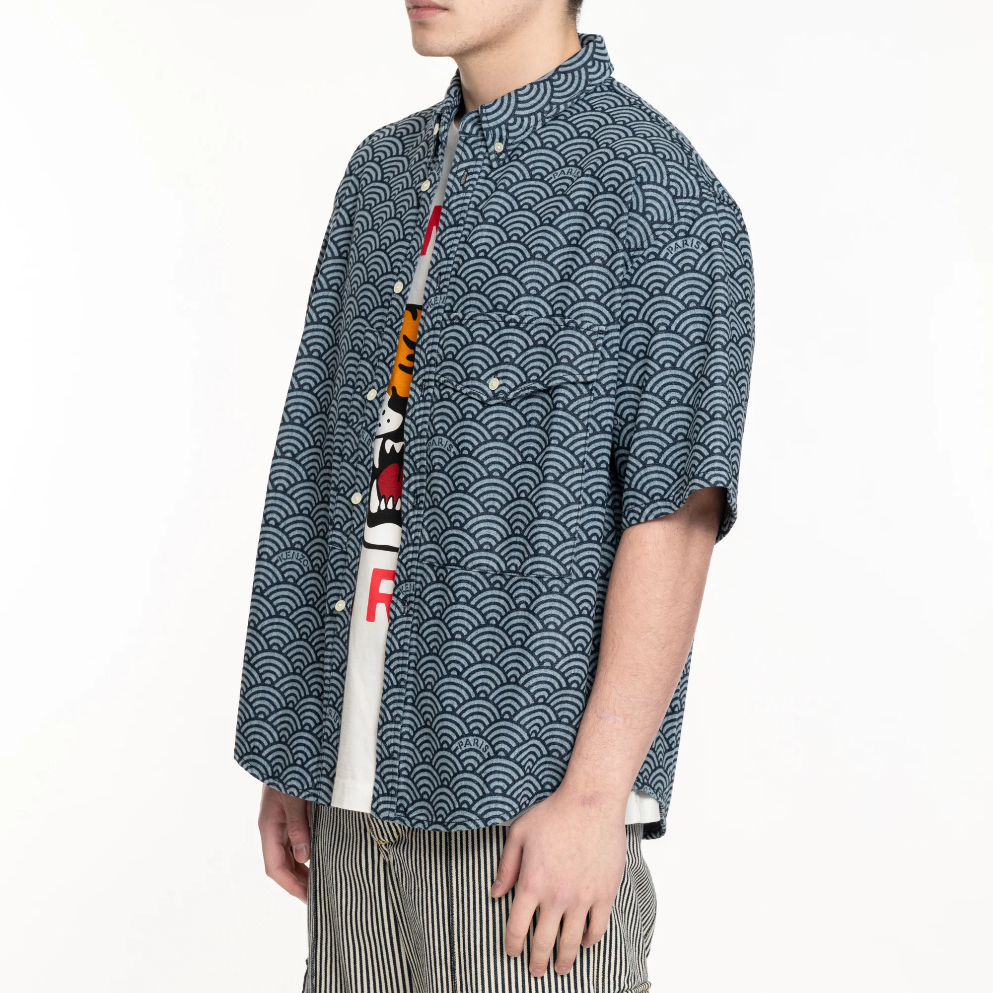 Seigaiha SS Denim Shirt - Image 3