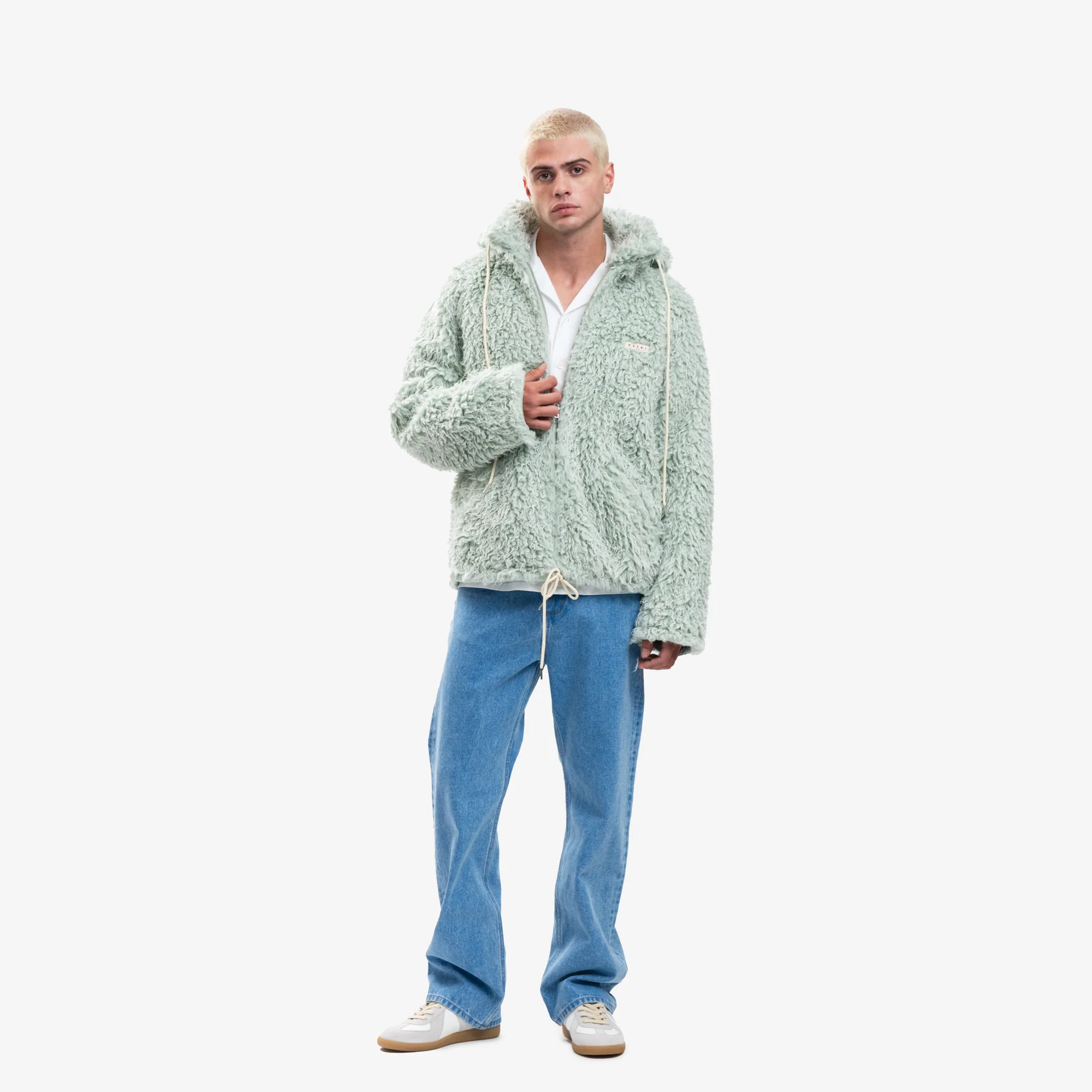 Shaggy Faux Fur Zip Hoody - Image 2