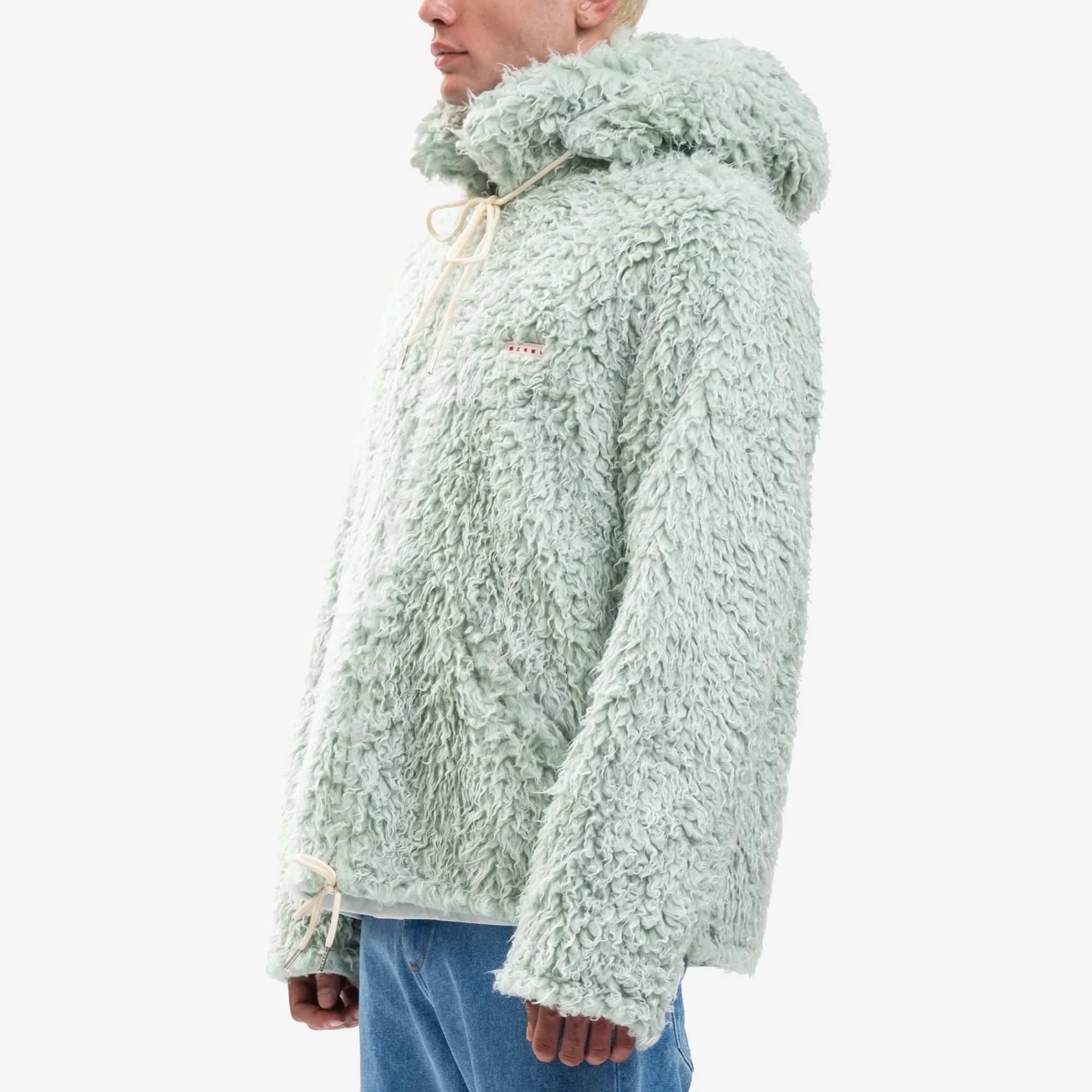Shaggy Faux Fur Zip Hoody - Image 3