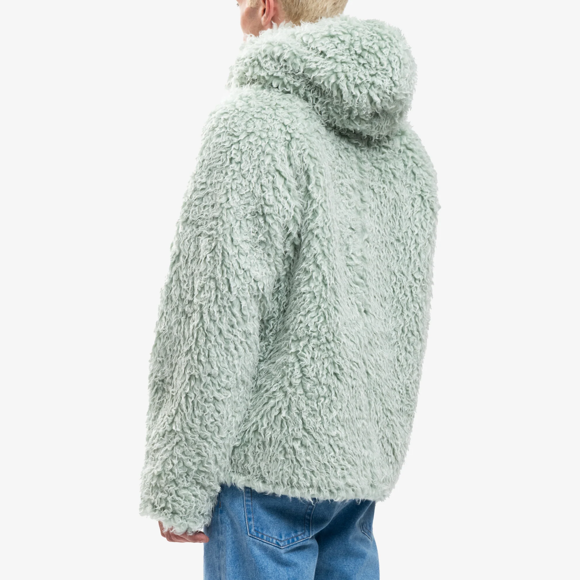 Shaggy Faux Fur Zip Hoody - Image 4