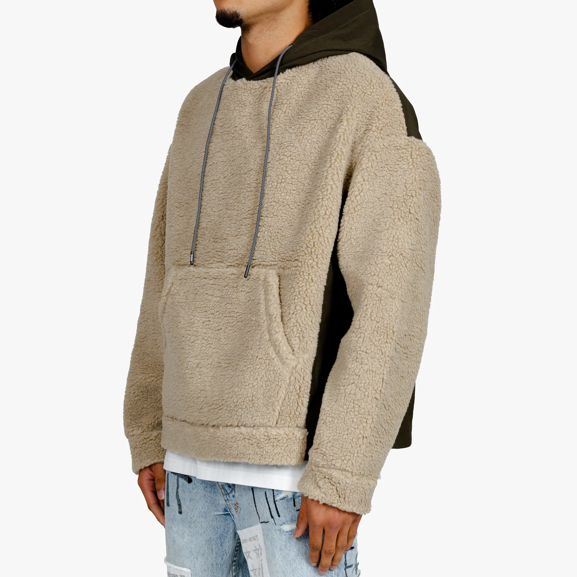 Sherpa Mixed Hoodie - Image 2