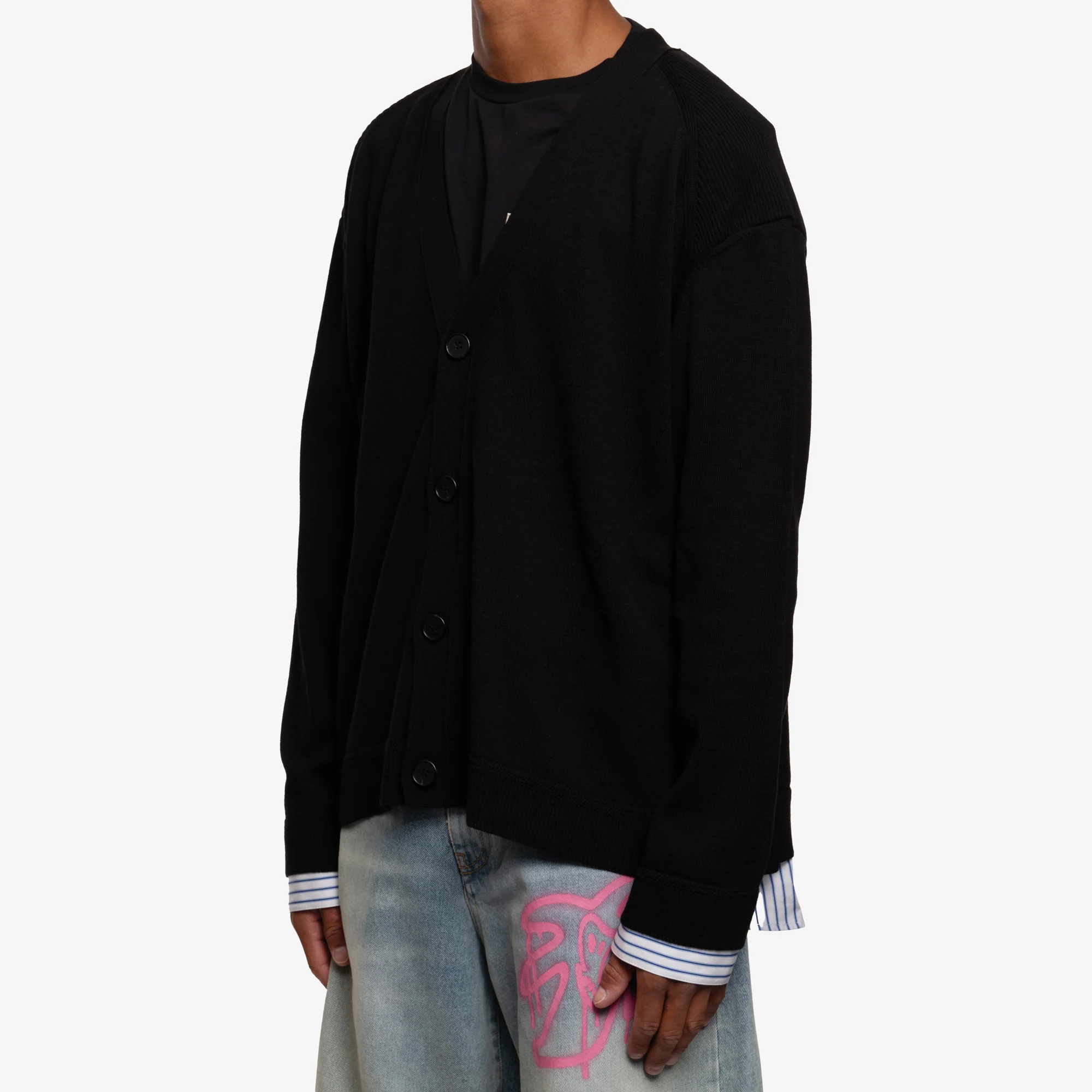 Shirt Layered Cardigan - Image 3