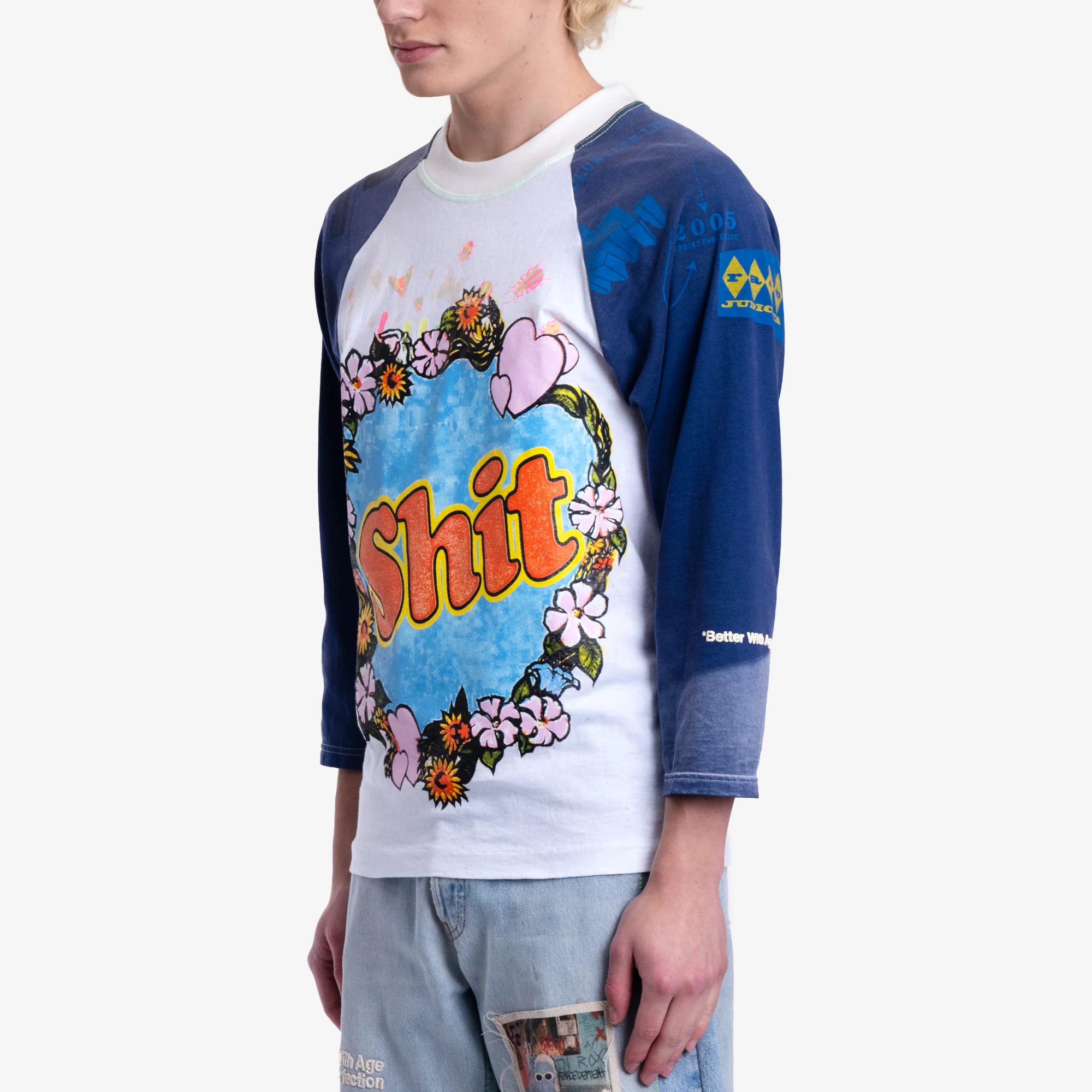 Shit Fuck Raglan T-Shirt - Image 3