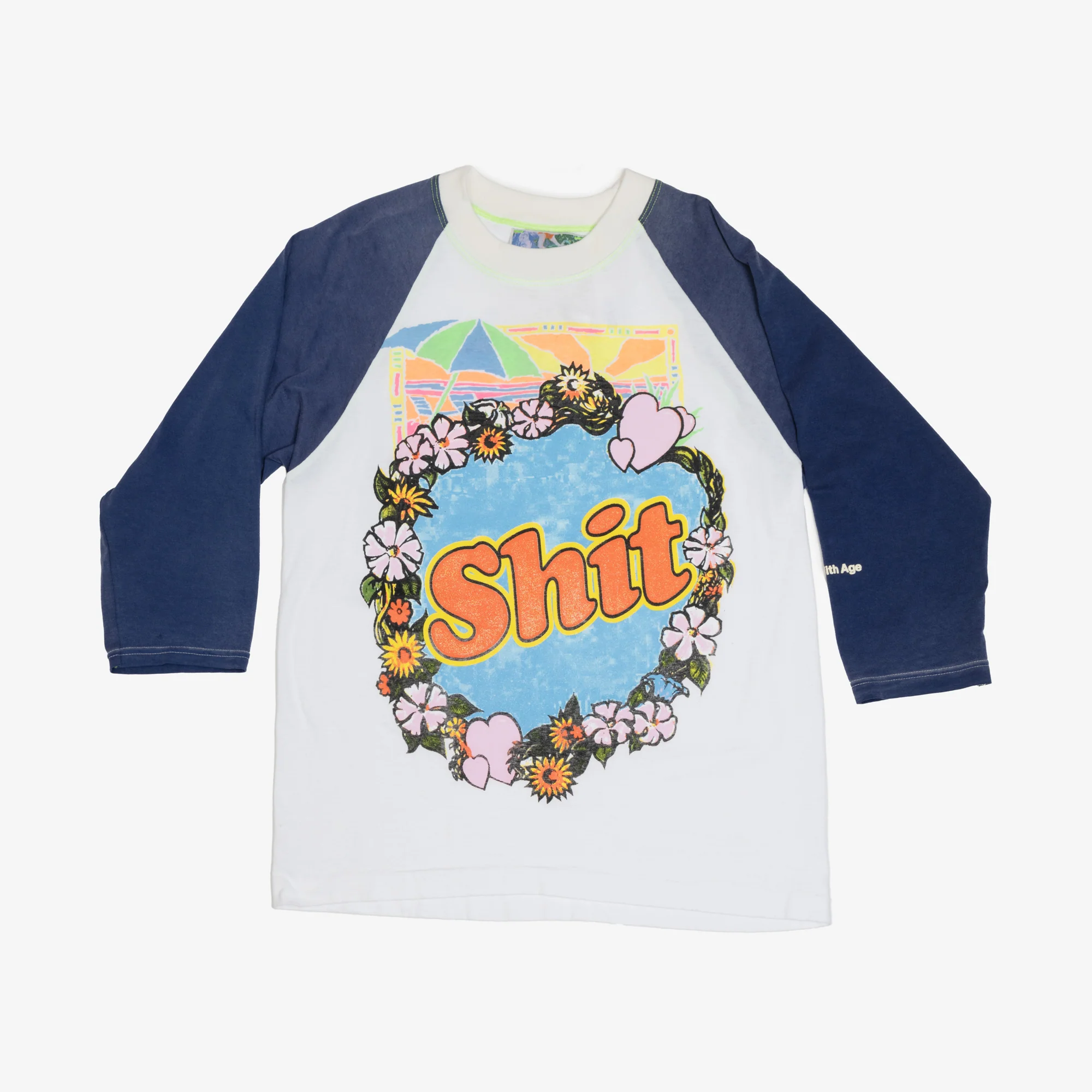 Shit Fuck Raglan T-Shirt - Image 5