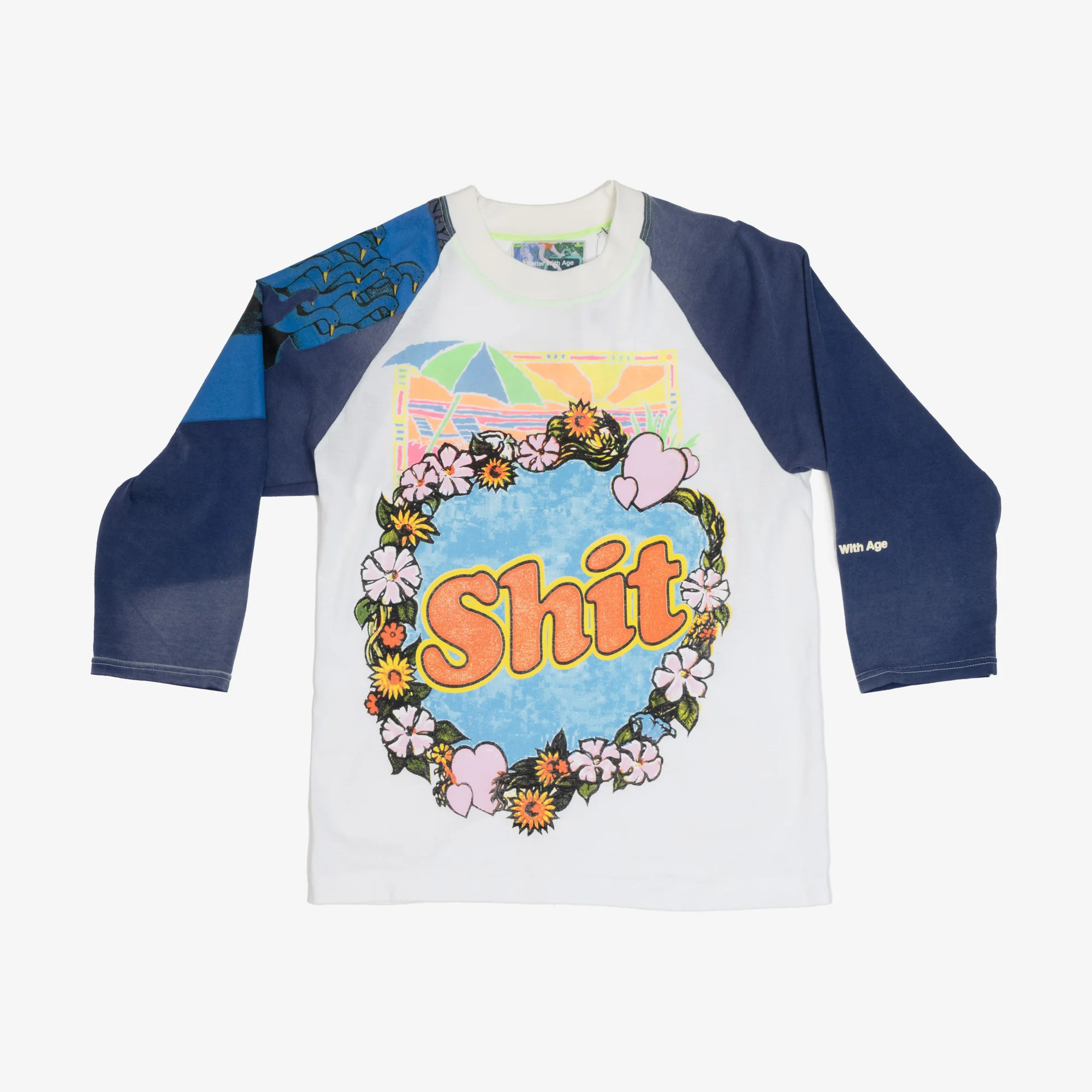 Shit Fuck Raglan T-Shirt - Image 8
