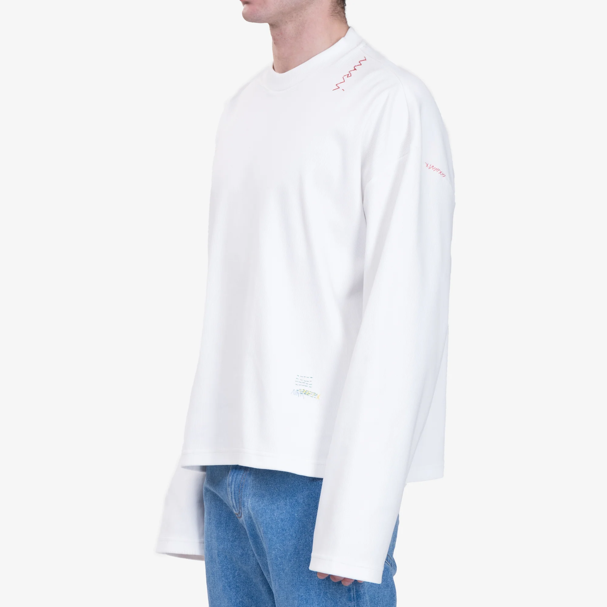 Shoulder Logo Ribbed Long Sleeve T-Shirt - Image 3