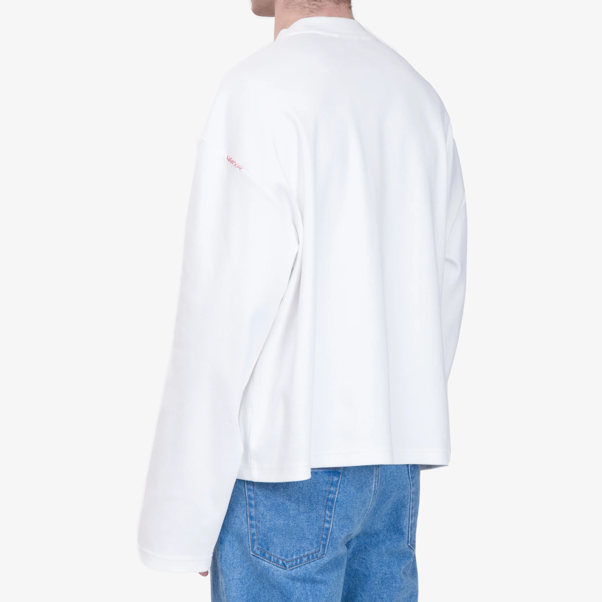 Shoulder Logo Ribbed Long Sleeve T-Shirt - Image 4