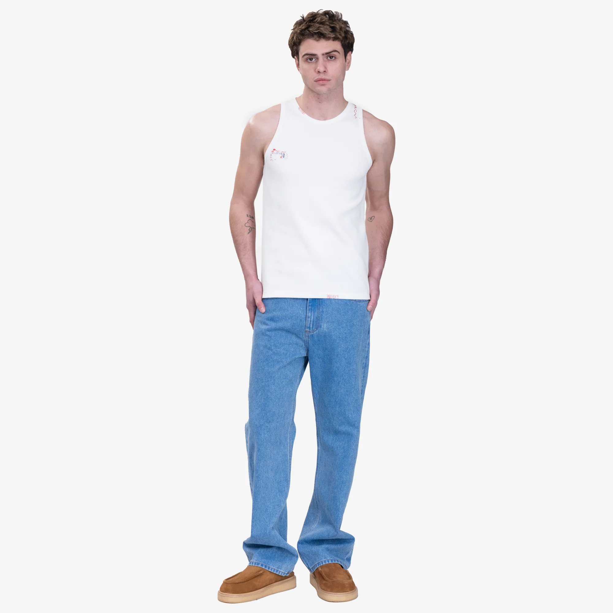 Shoulder Logo Ribbed Tank Top - Image 2