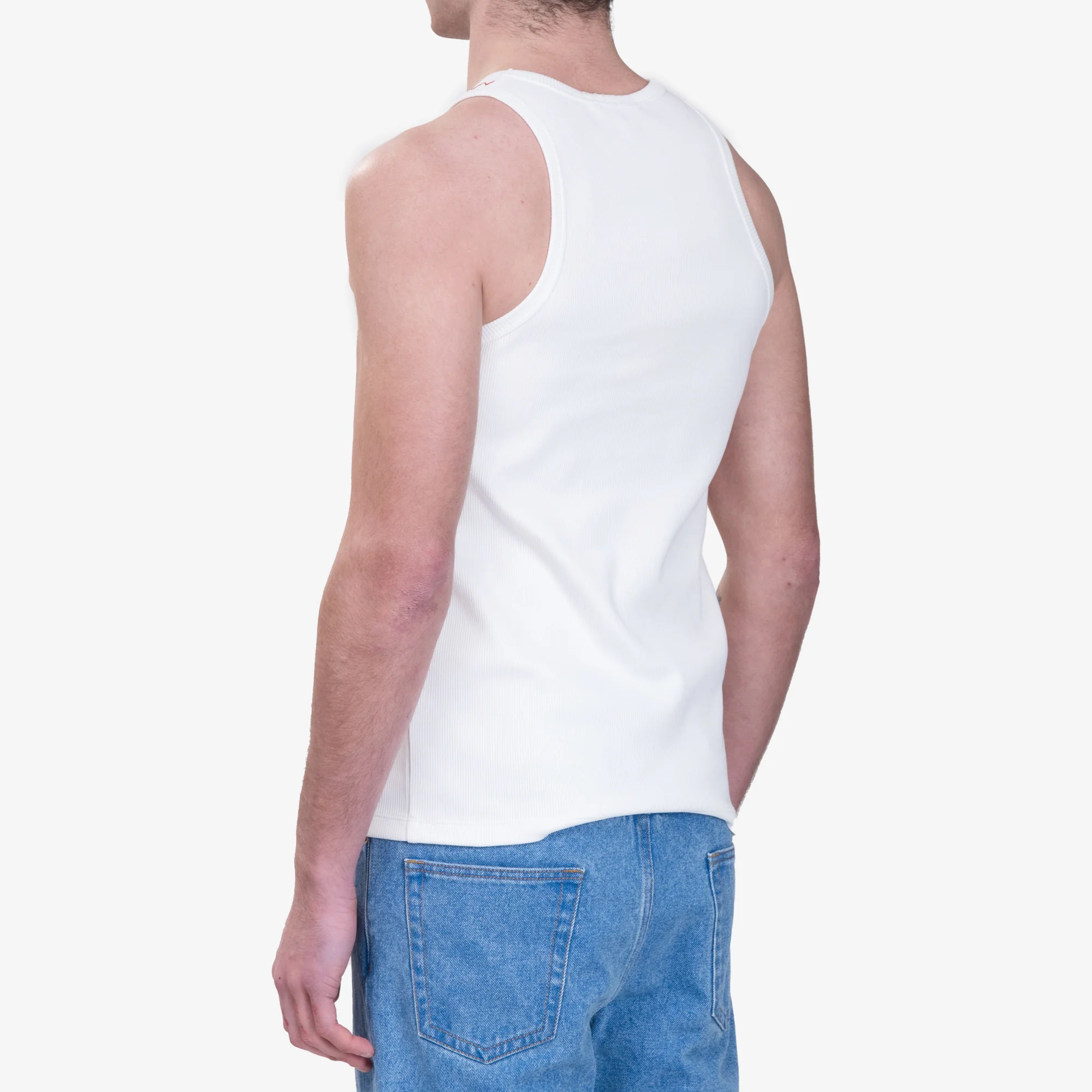 Shoulder Logo Ribbed Tank Top - Image 4