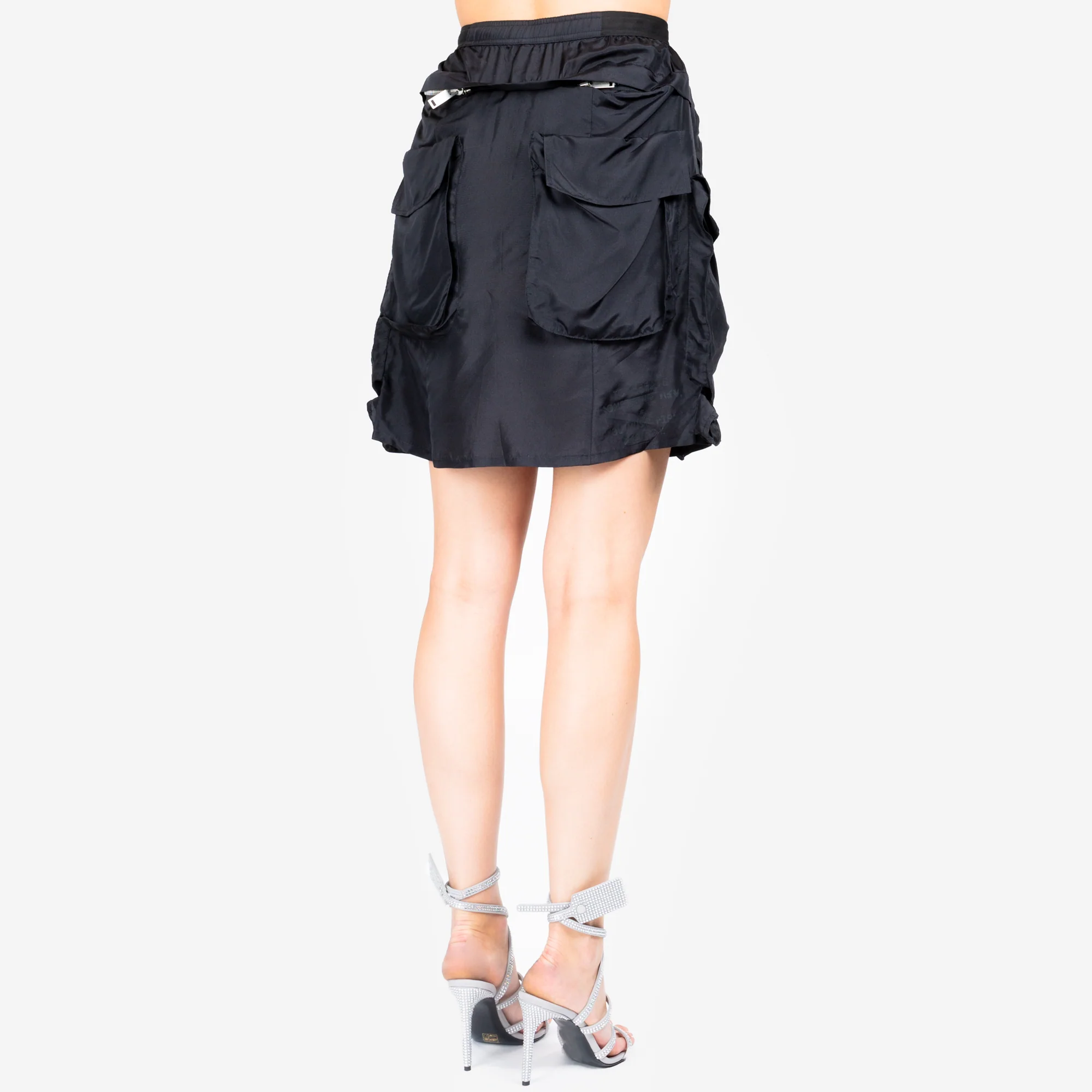 Womens Silk Cargo Skirt - Image 3