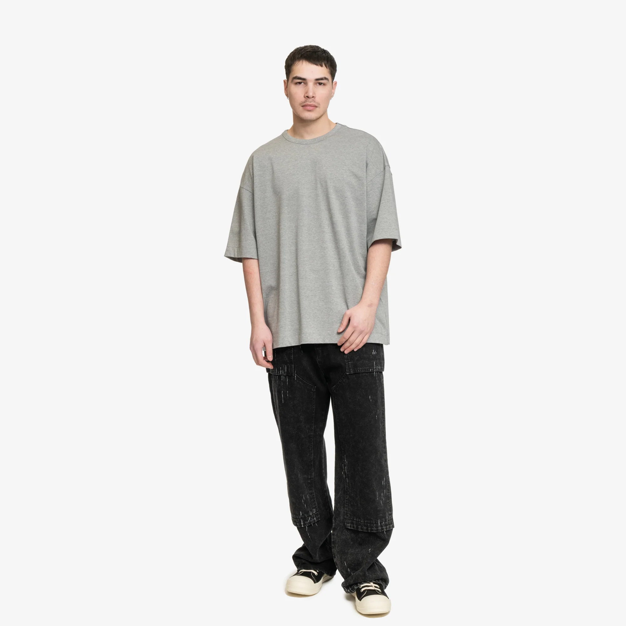 Silver Graphic Semi-Over T-Shirt - Image 2