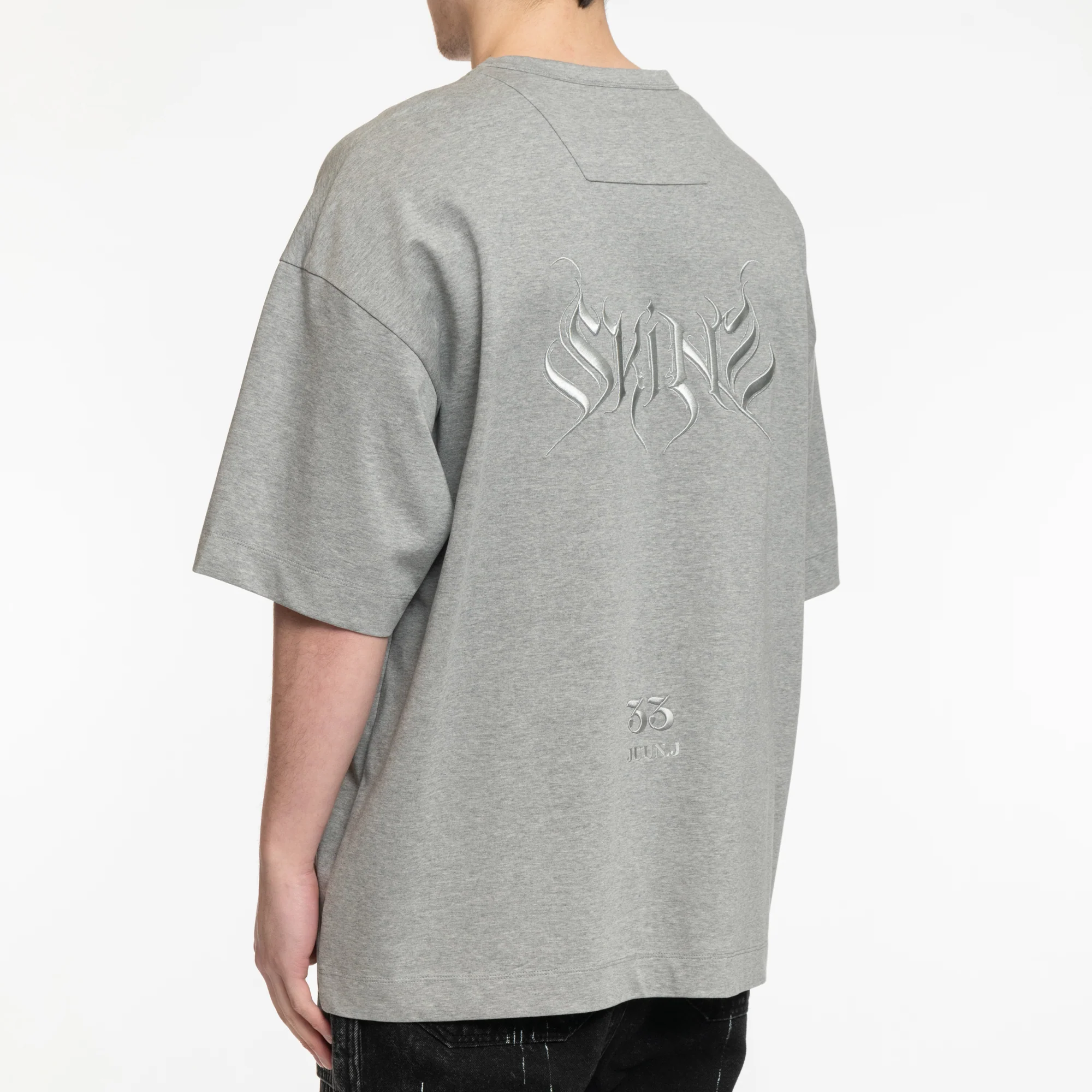 Silver Graphic Semi-Over T-Shirt - Image 4