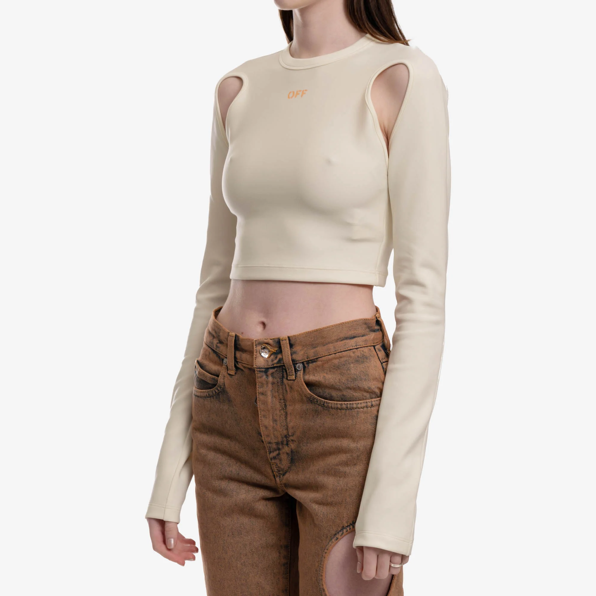 Womens Sleek Ls Crop Top - Image 3
