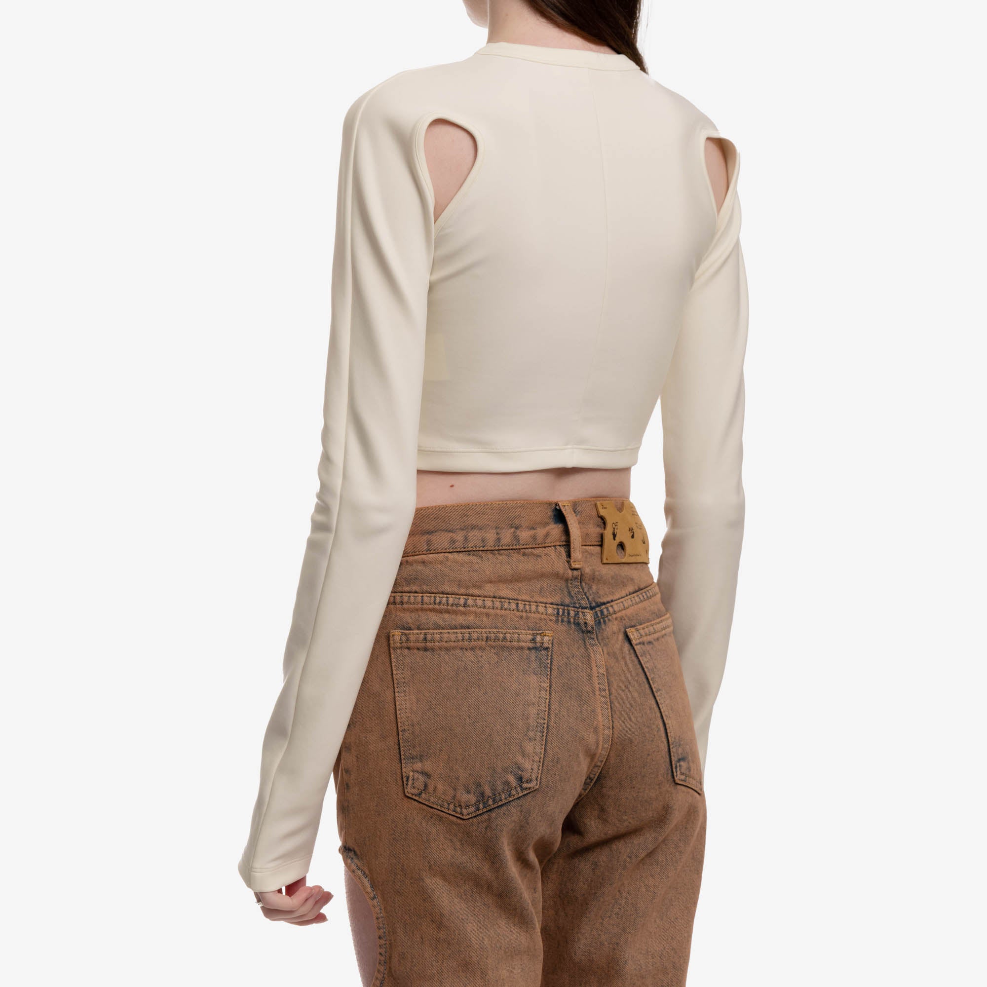 Womens Sleek Ls Crop Top - Image 4