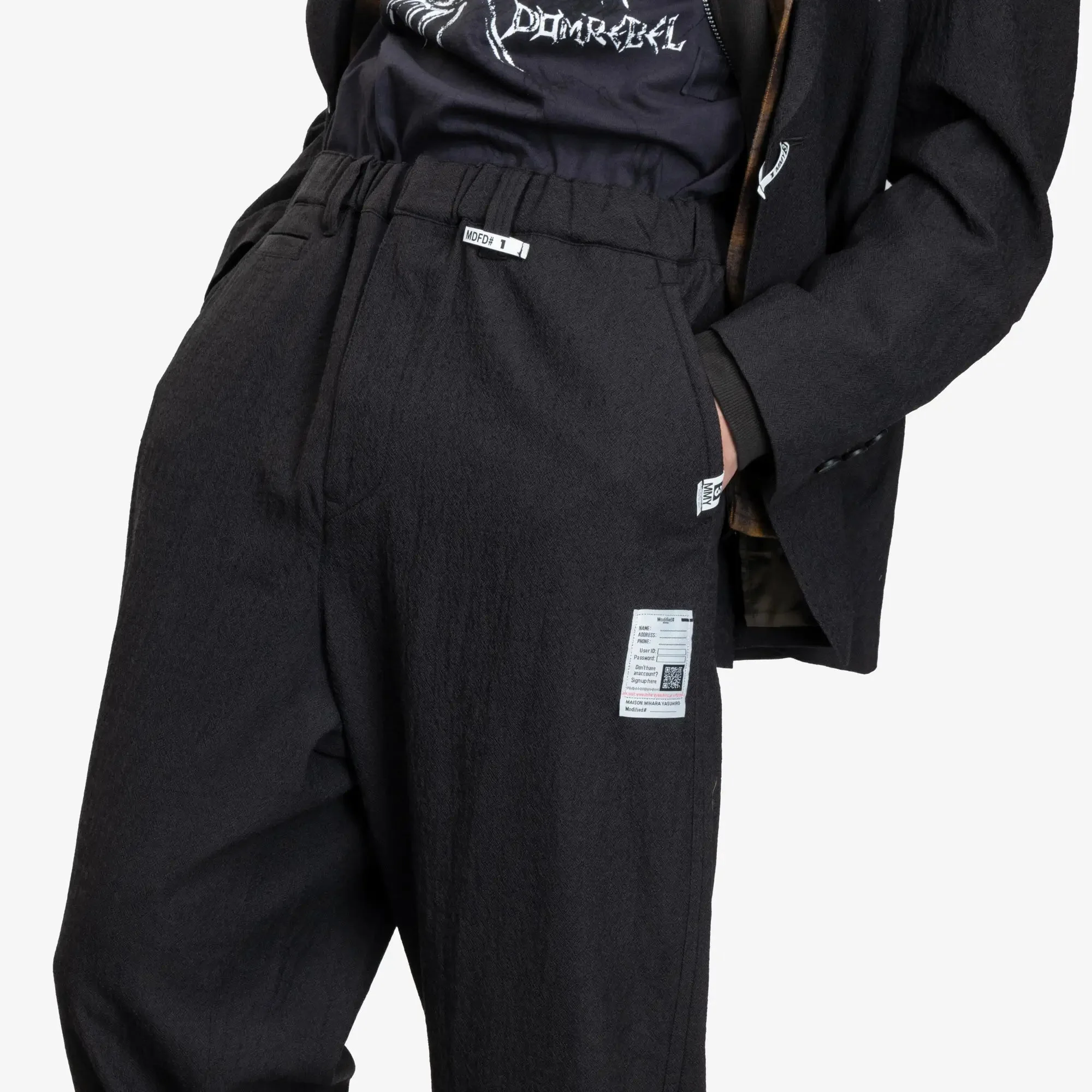 Sleeve Layered Wool Trousers - Image 5