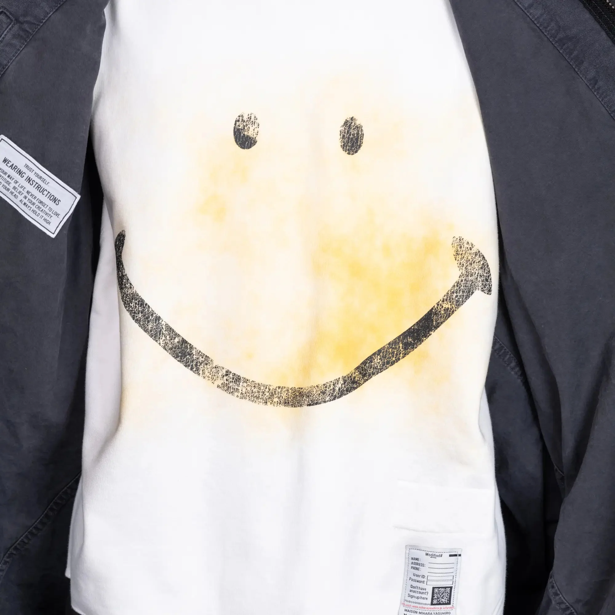 Smiley Face Distressed Sweatshirt - Image 5