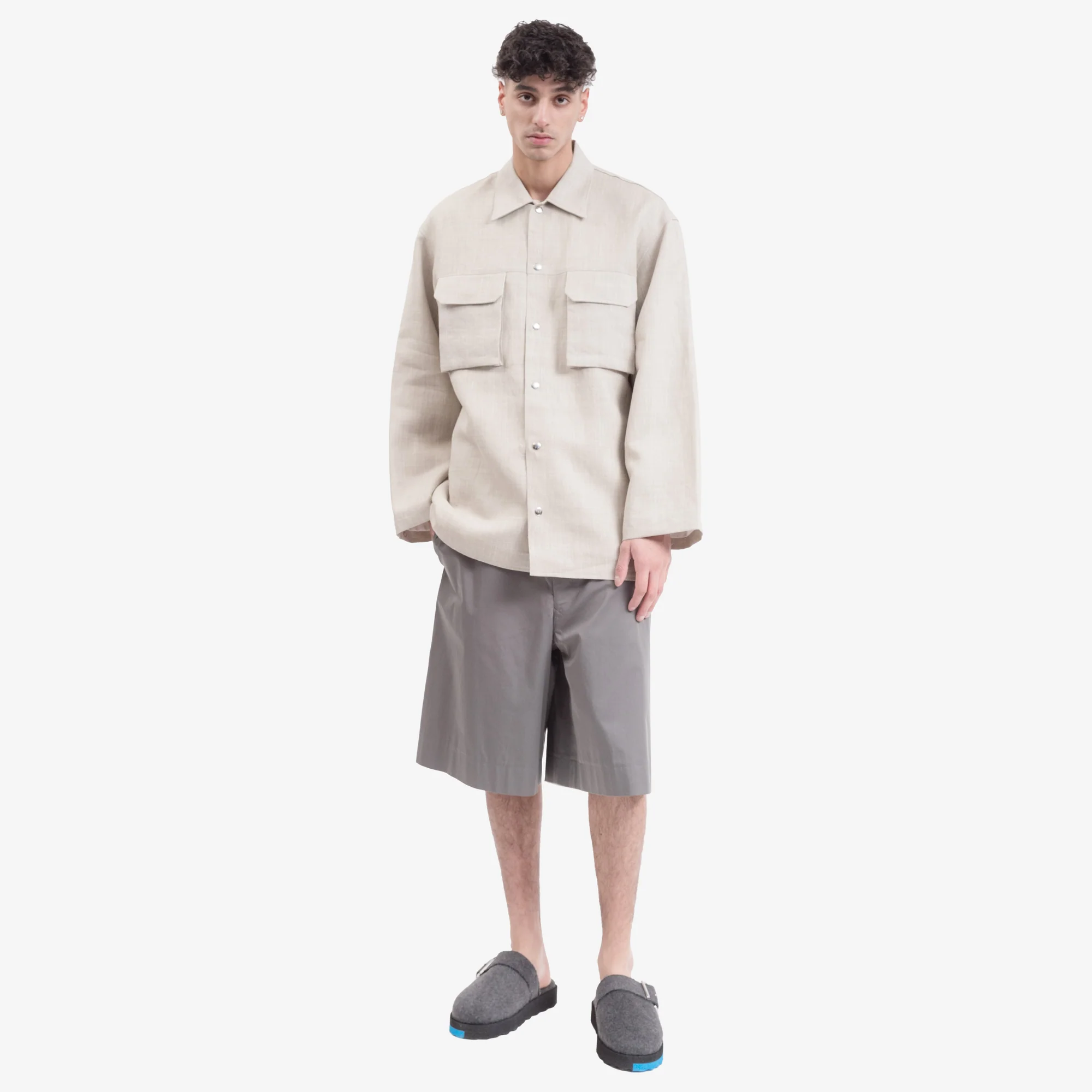 Snap Fastening Graphic Overshirt - Image 2