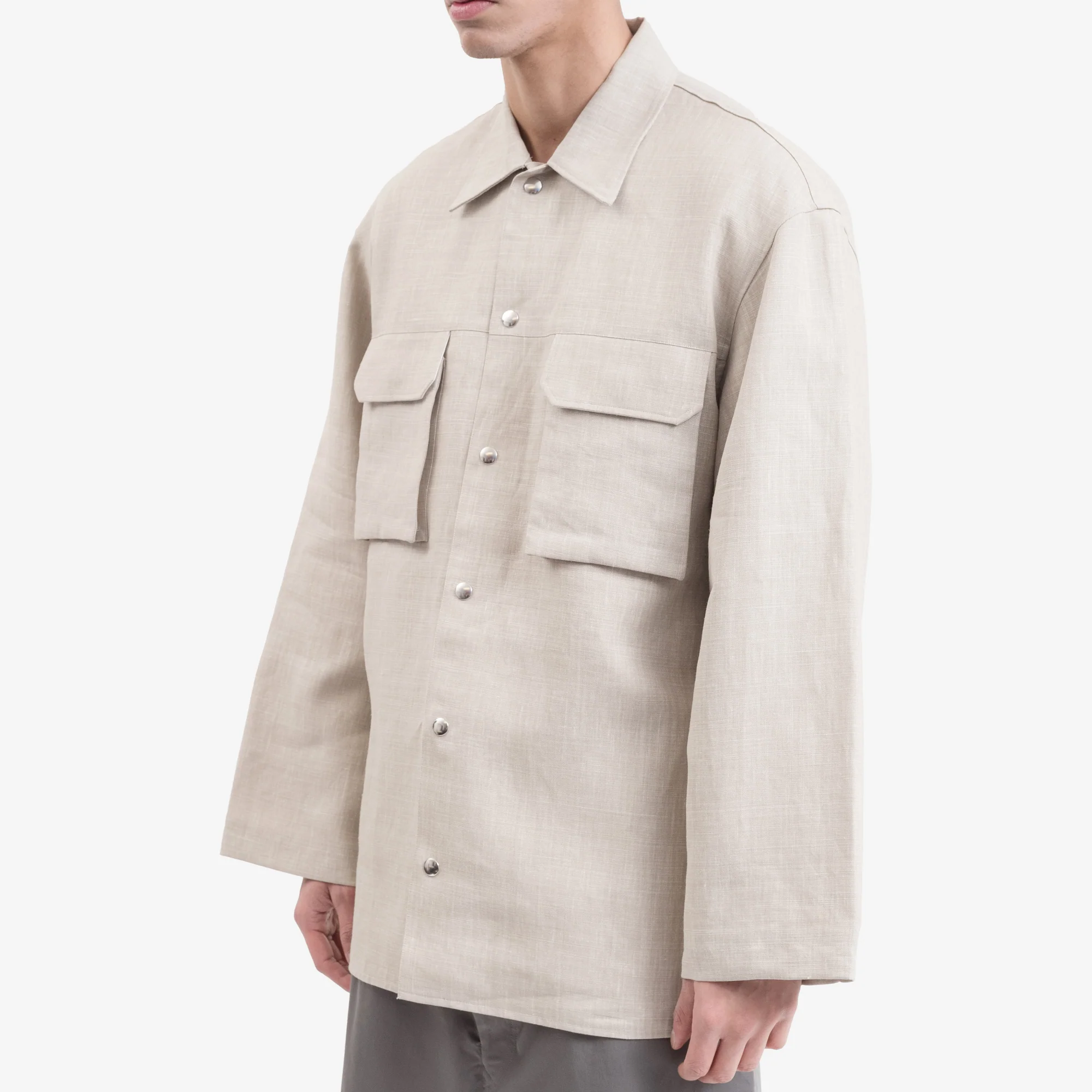 Snap Fastening Graphic Overshirt - Image 3