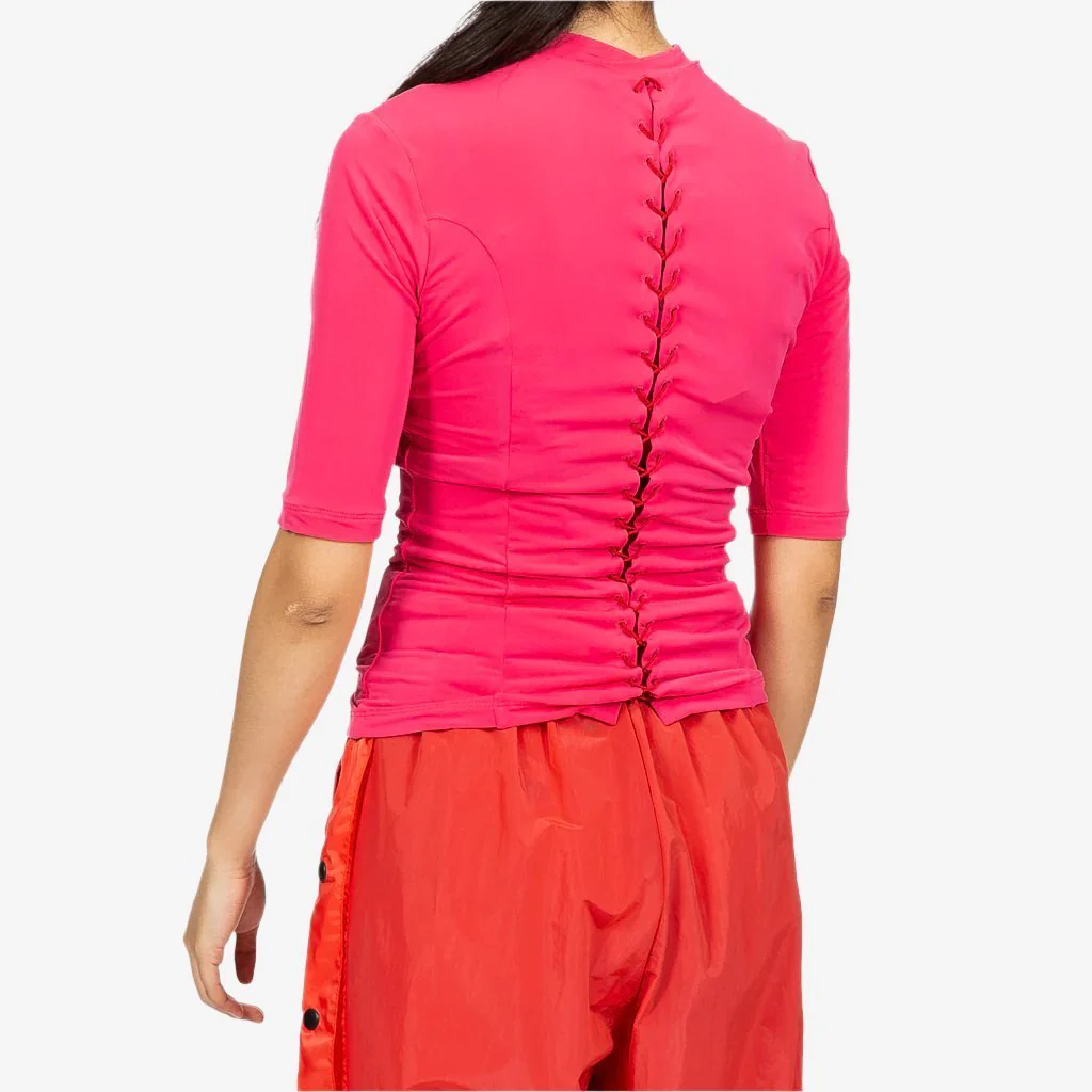 Womens Stocking Lace Up Top - Image 2