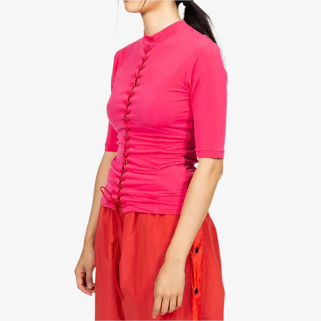 Womens Stocking Lace Up Top - Image 3
