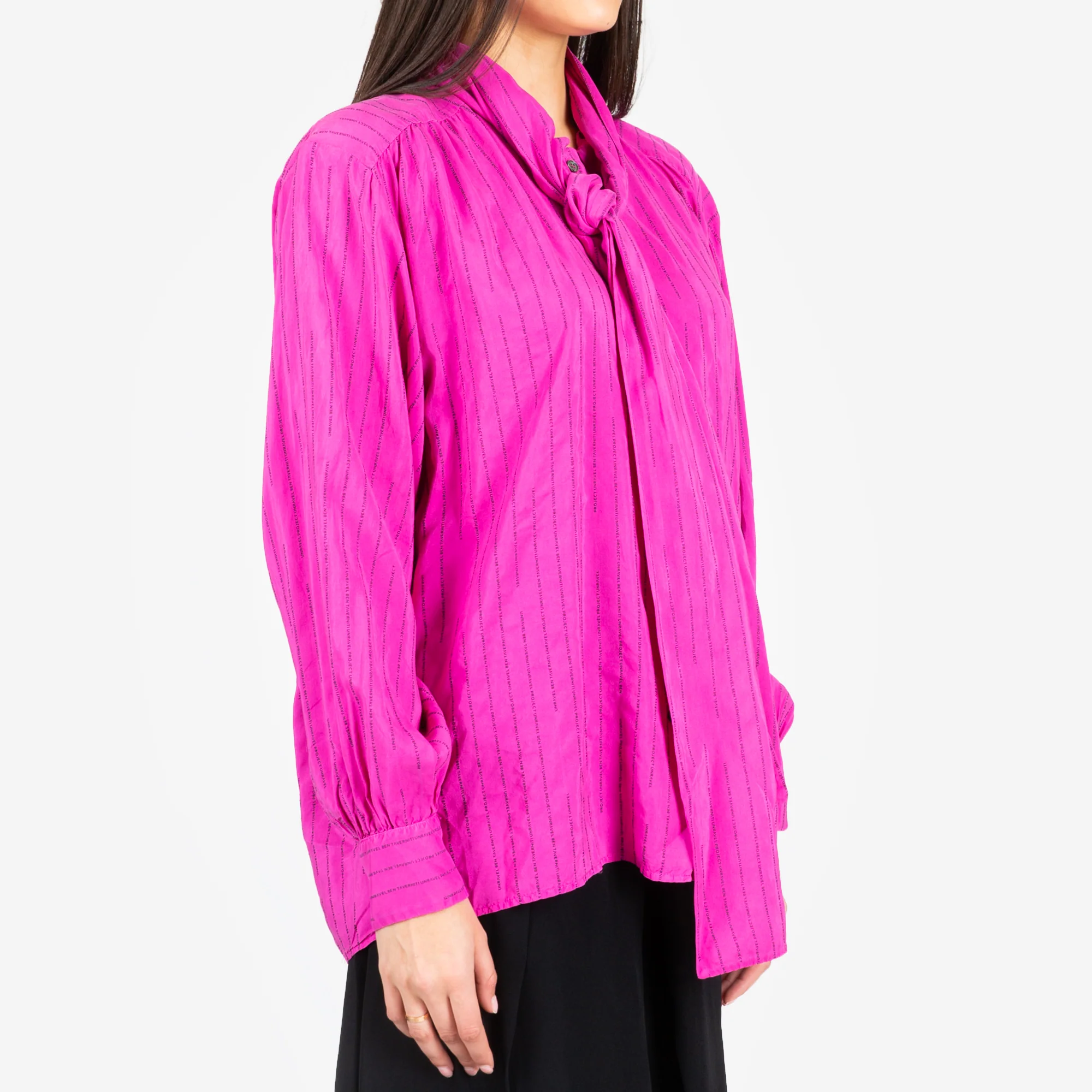 Womens Stripe Collar Shirt - Image 2