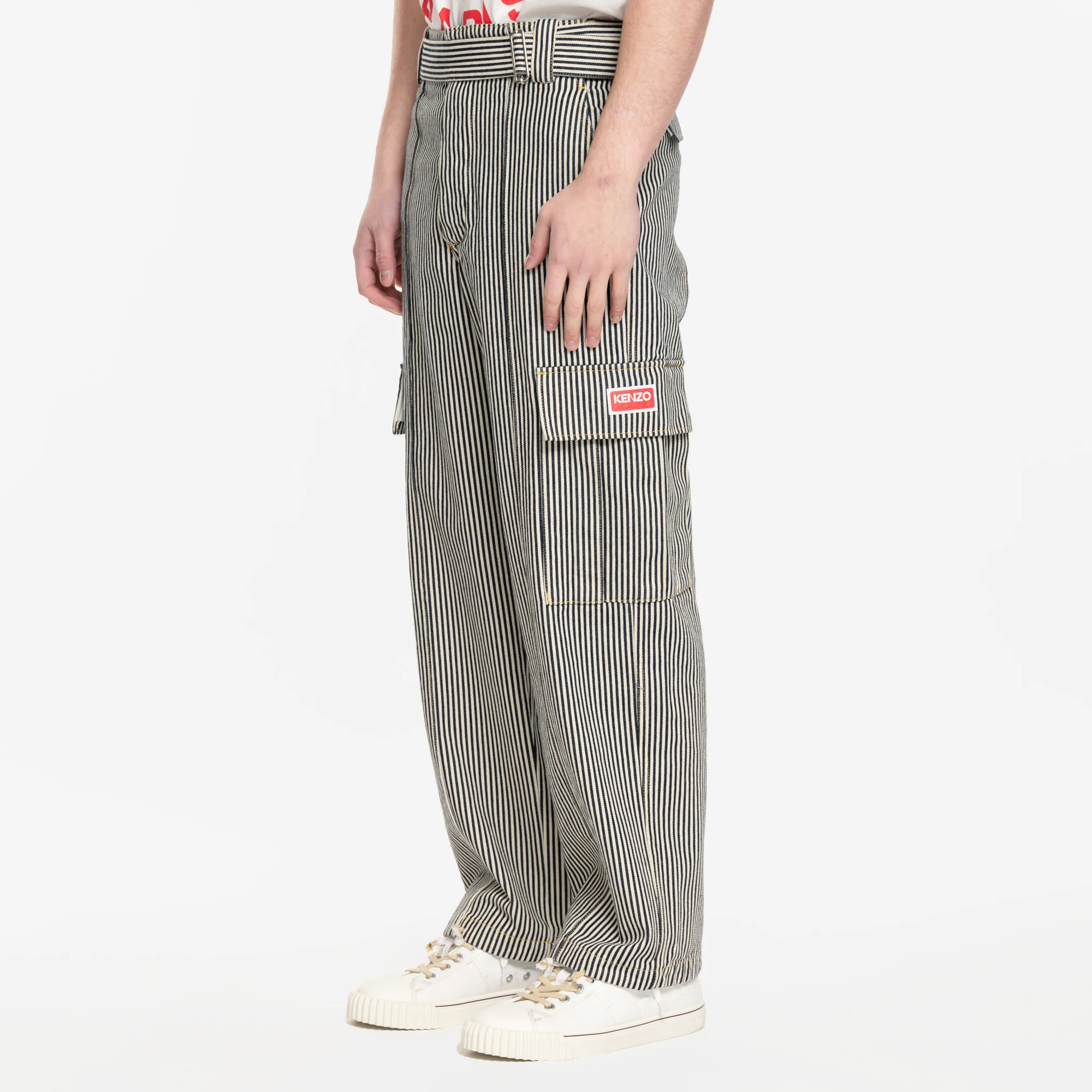 Striped Army Straight Jeans - Image 3