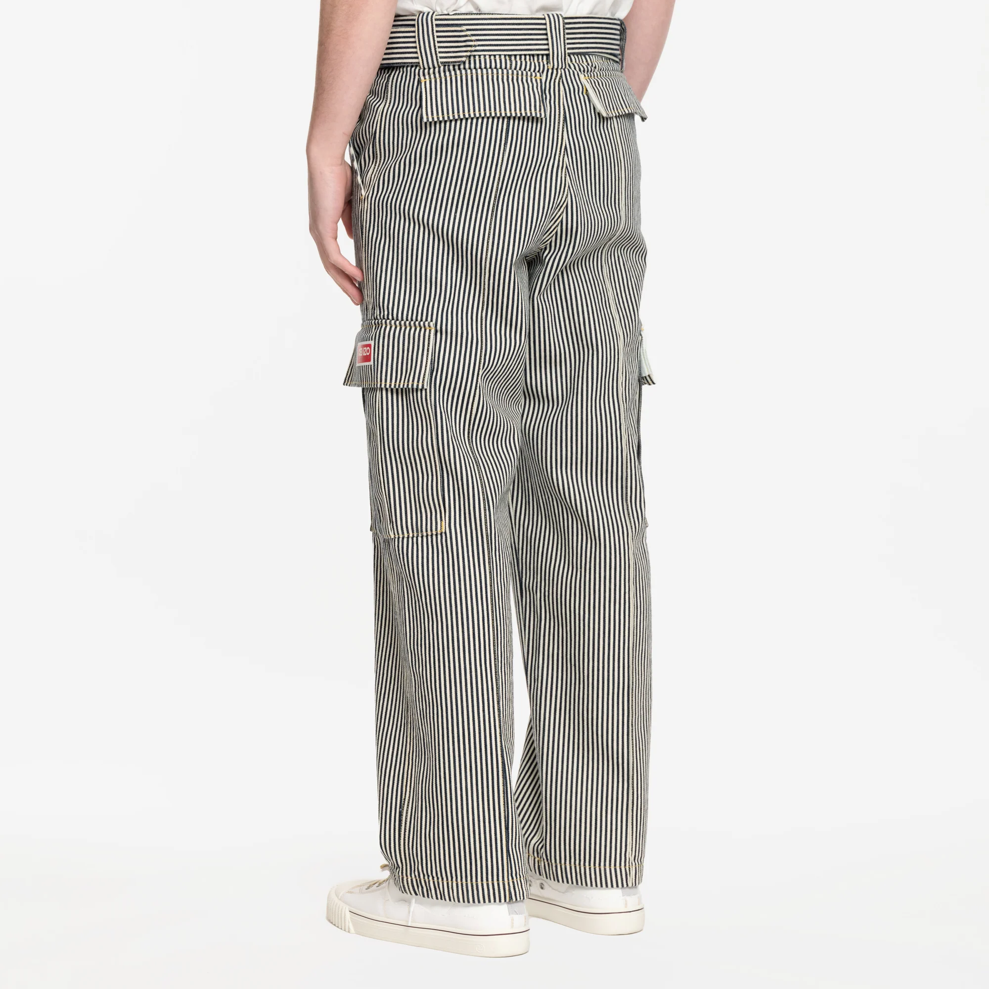Striped Army Straight Jeans - Image 4